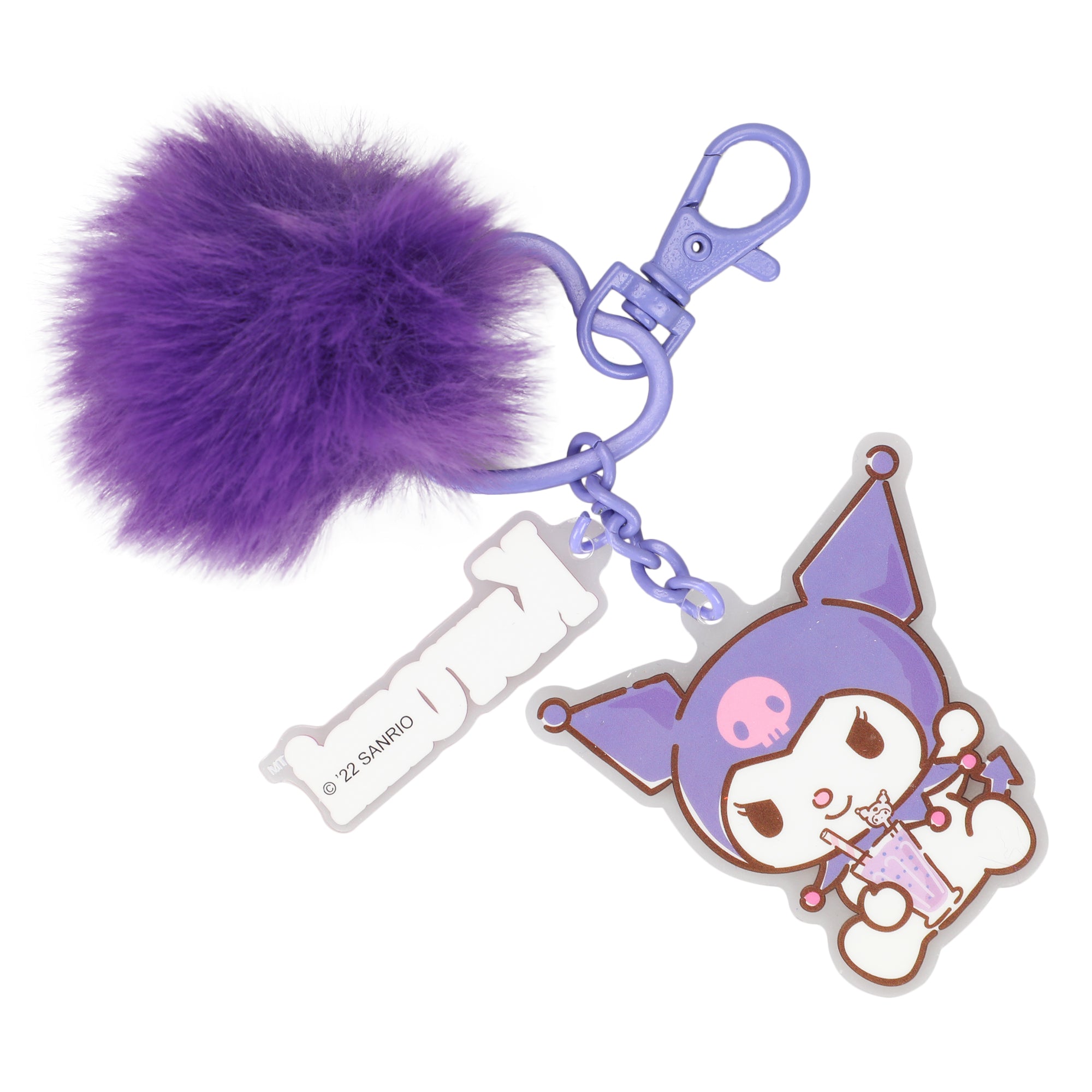 Kuromi Heart Shaped Keychain With Character Charms