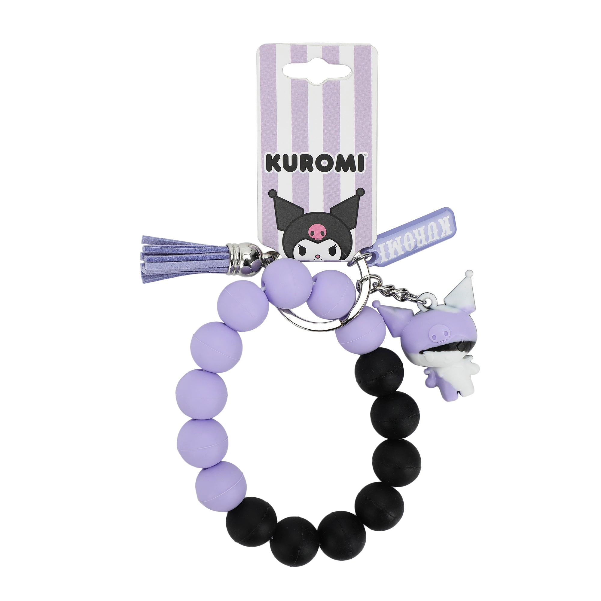 Kuromi Beaded Multi-Charm Keychain