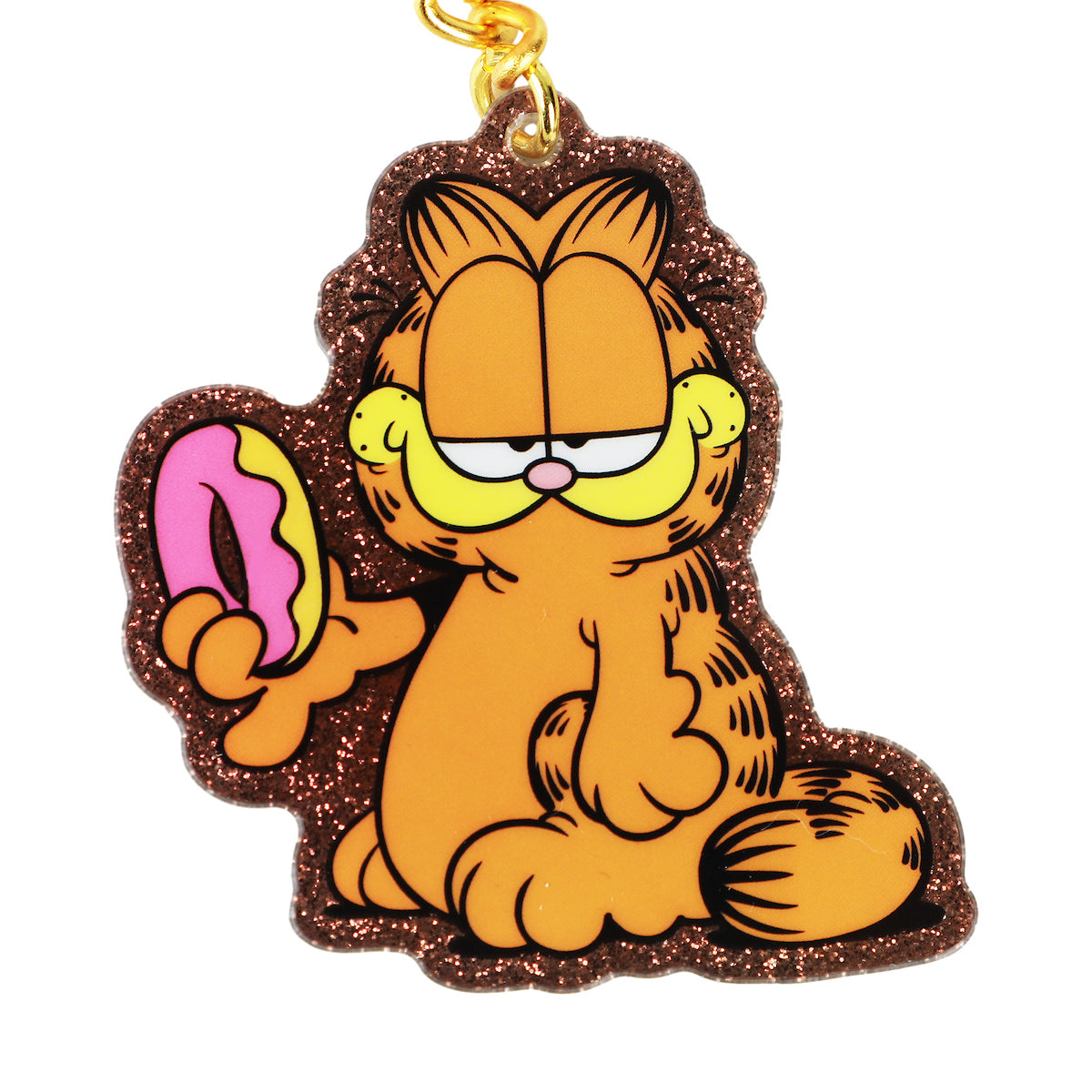 Garfield With Donut & Pom Wristlet Keychain