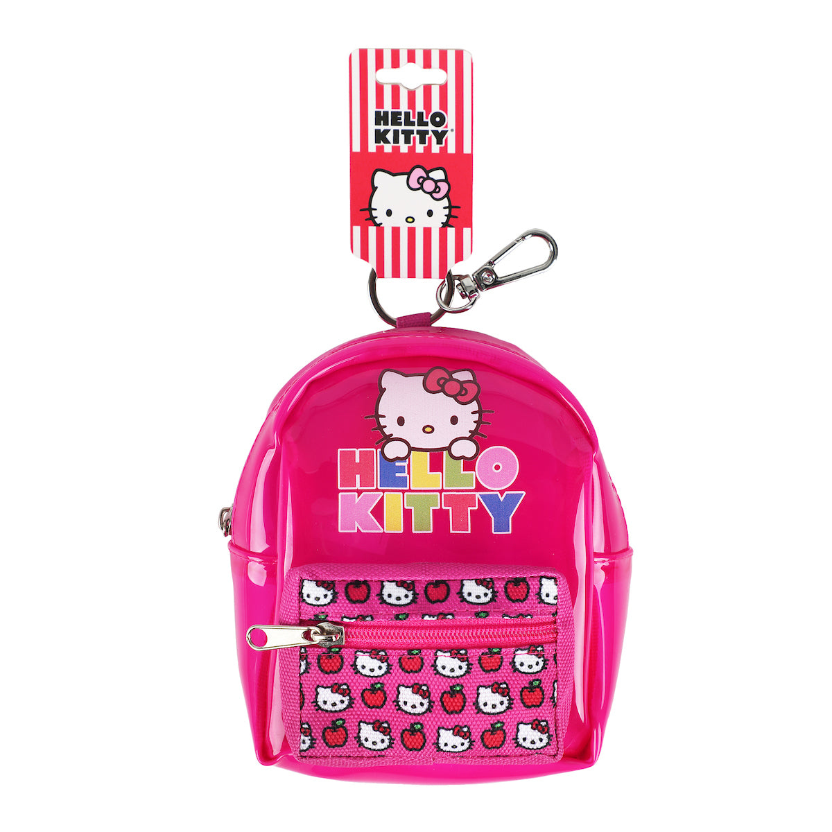Hello Kitty Clear Pink Backpack Keychain