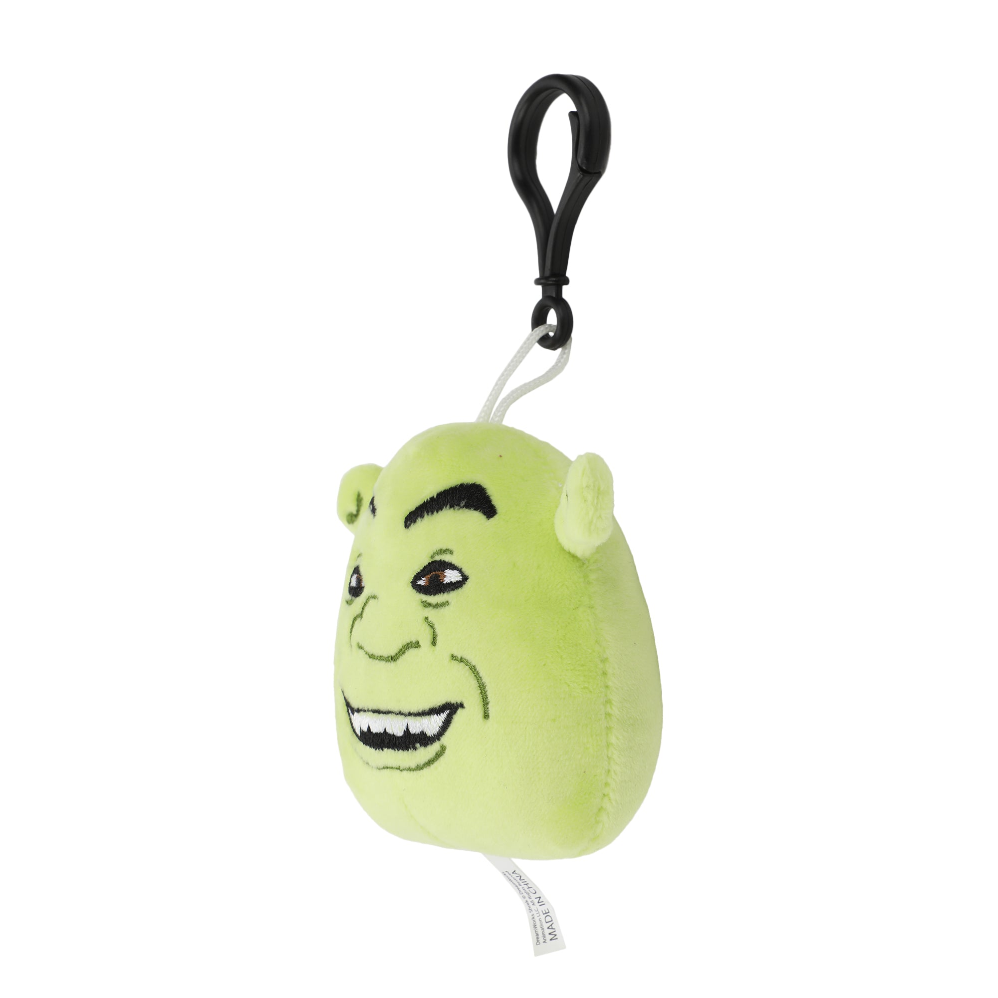 Shrek Character Head 3.34" Plush Keychain/ Bag Clip