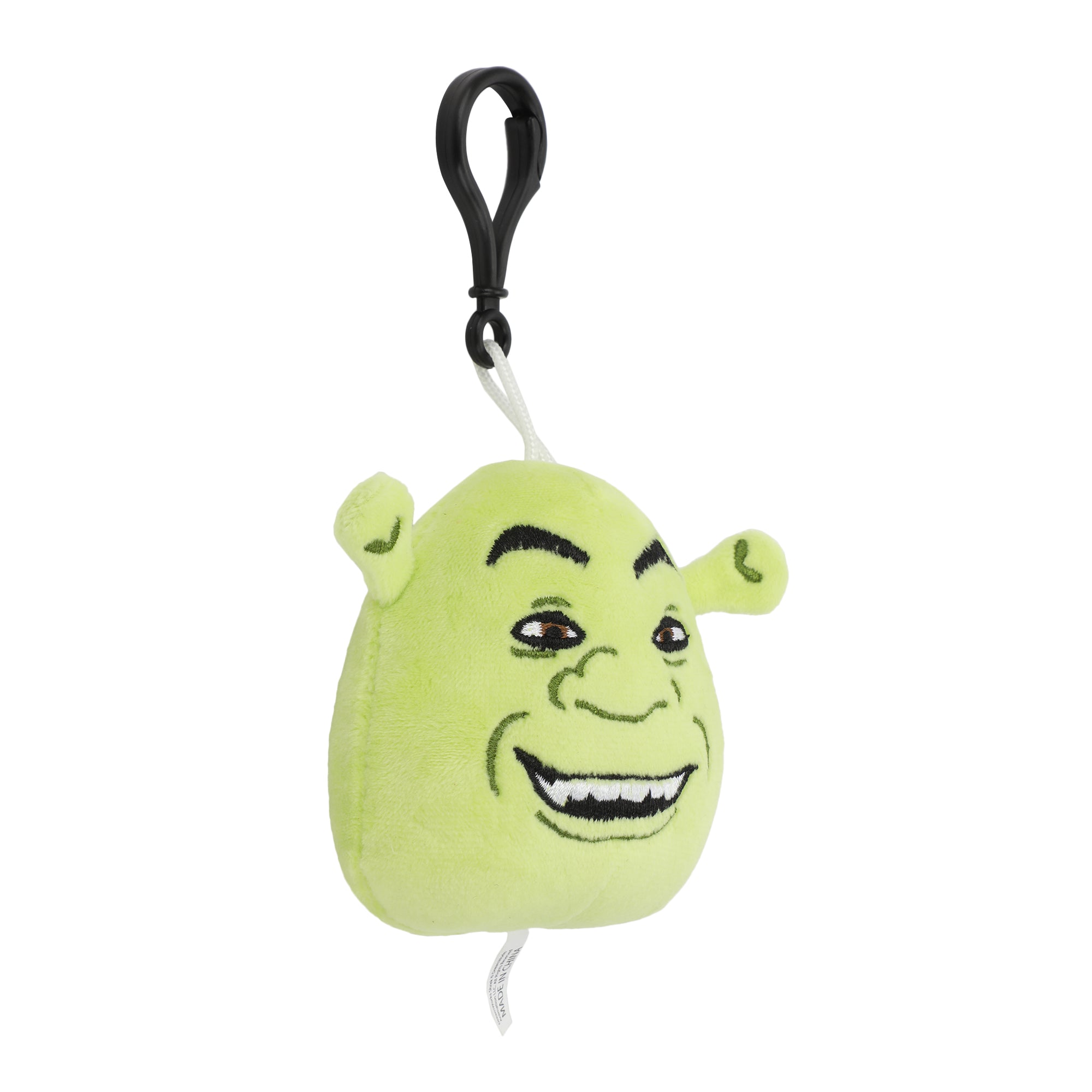 Shrek Character Head 3.34" Plush Keychain/ Bag Clip
