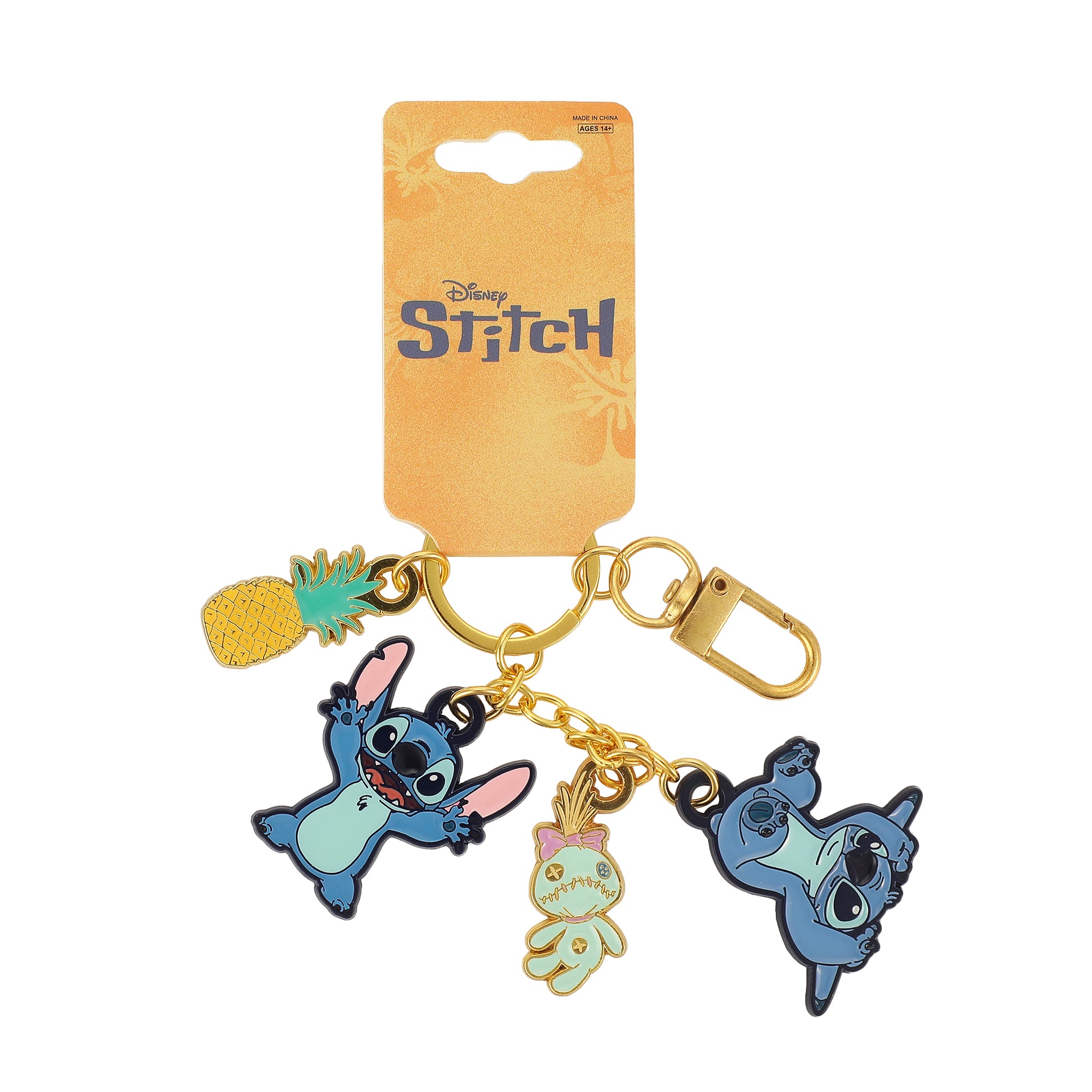 Disney Lilo & Stitch Multi Charm Keychain