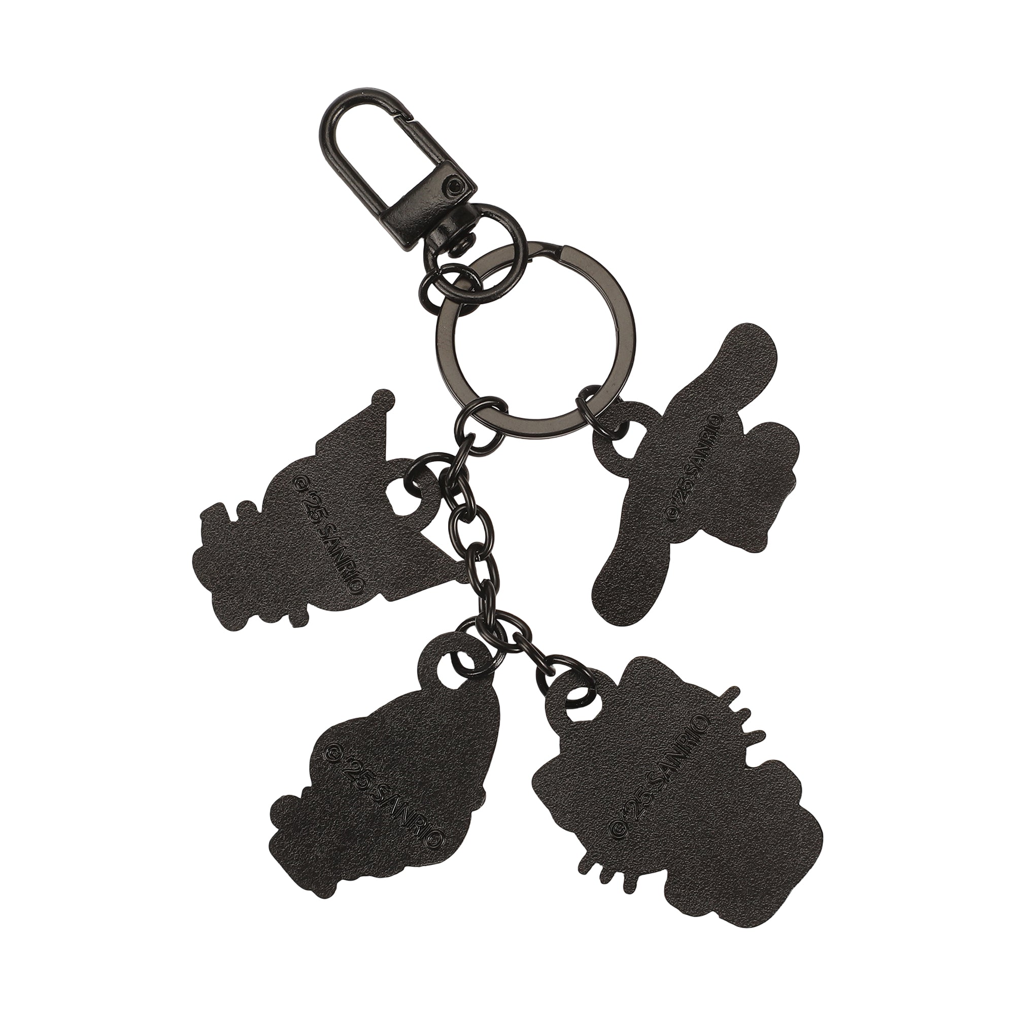 Hello Kitty, My Melody, Kuromi And Cinnamoroll Enamel Fill Multi Charm Keychain