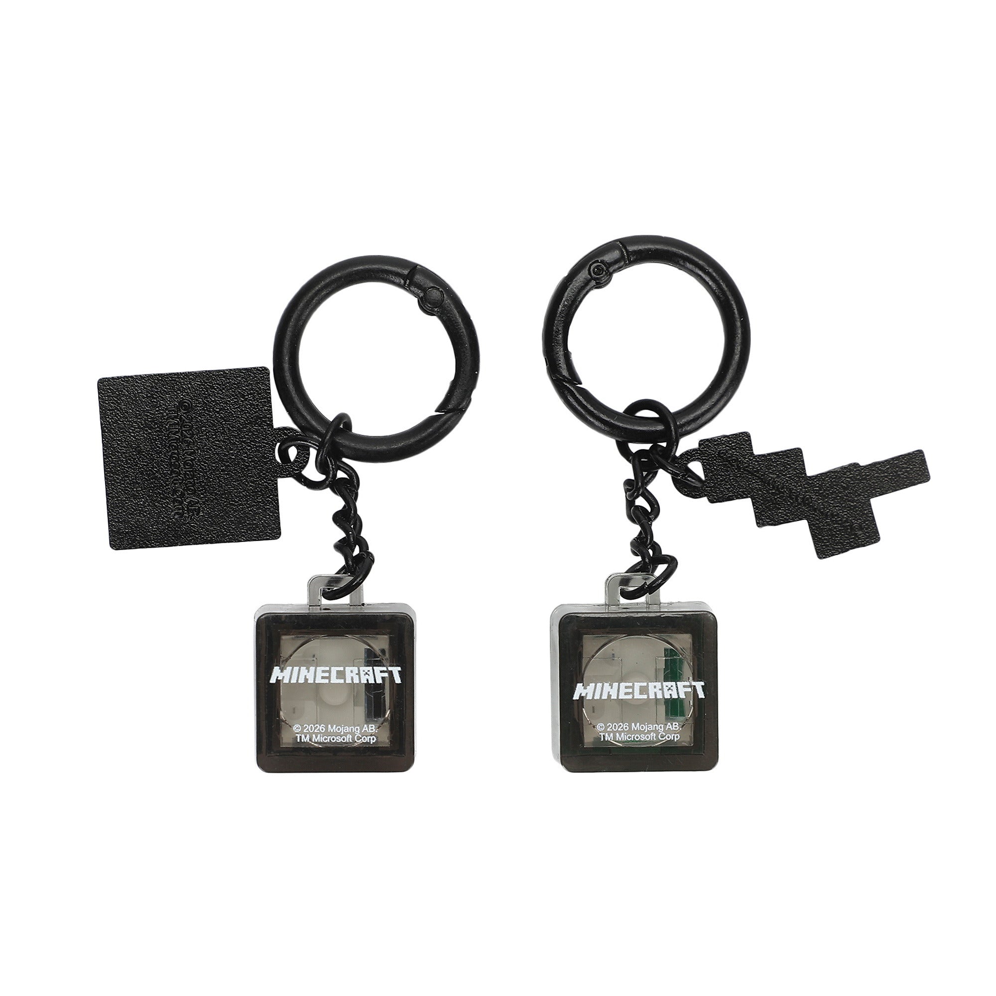 Minecraft Creeper & Enderman 2-Piece Keycap Keychain