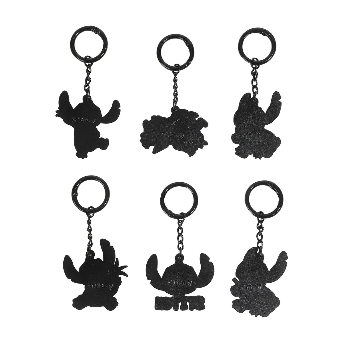 Lilo & Stitch Stitch Hard Enamel Keychain Set of 6