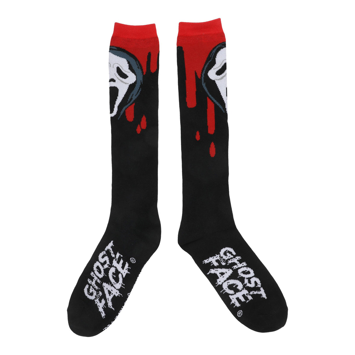 Ghostface Knee High Sock with Glow In The Dark Mask for Women