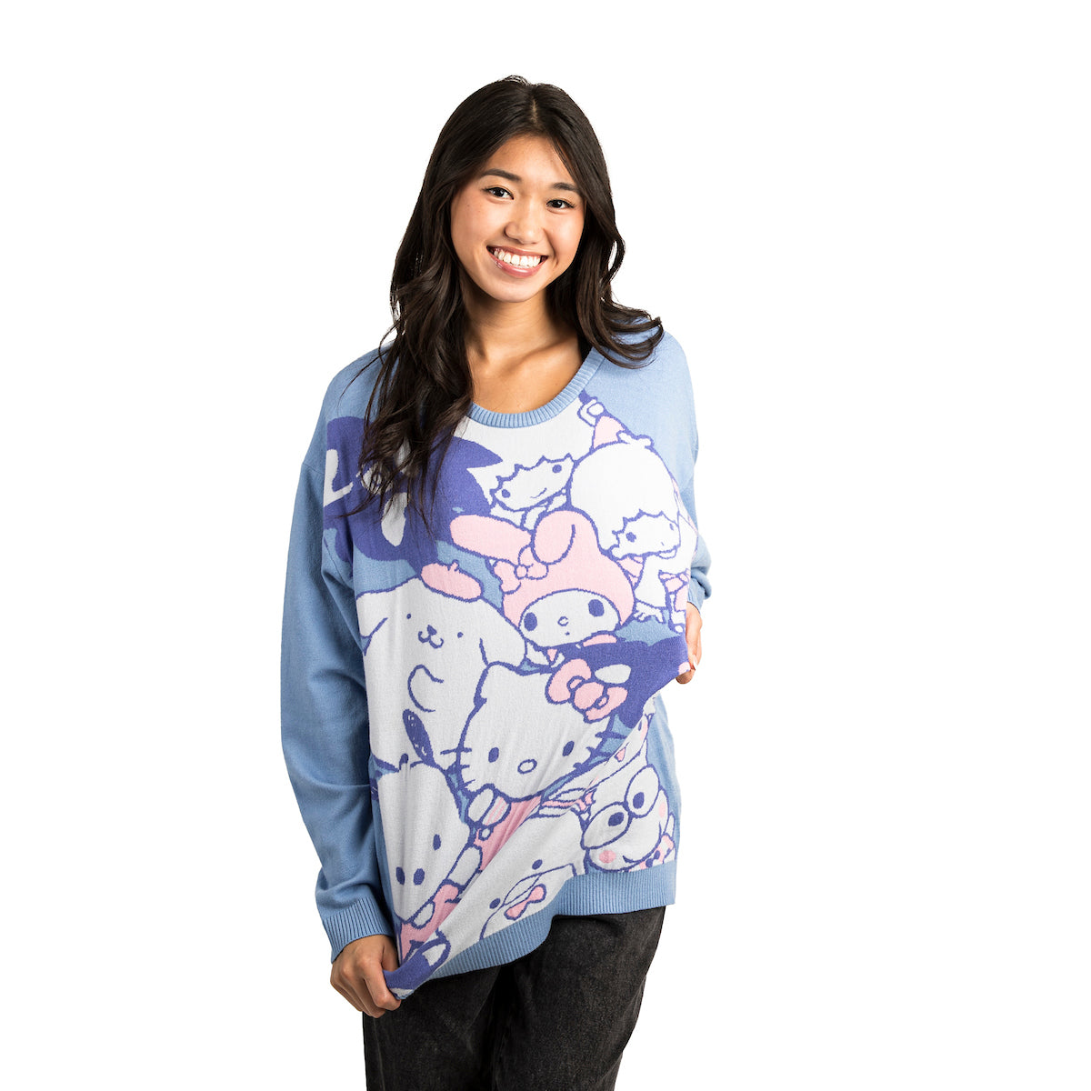 HELLO KITTY & FRIENDS Women's OVERSIZED SWEATER