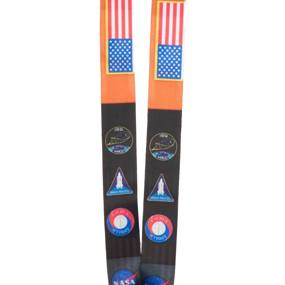 Orange Suit Up NASA Lanyard with NASA Logo Keychain