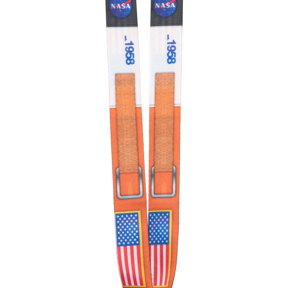 Orange Suit Up NASA Lanyard with NASA Logo Keychain