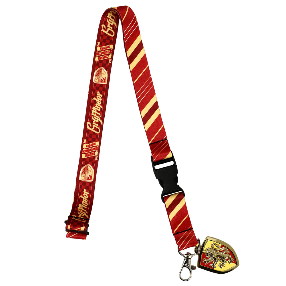 Gryffindor Characteristics Tie Inspired Sublimation Print Metal Enamel Charm OSFA