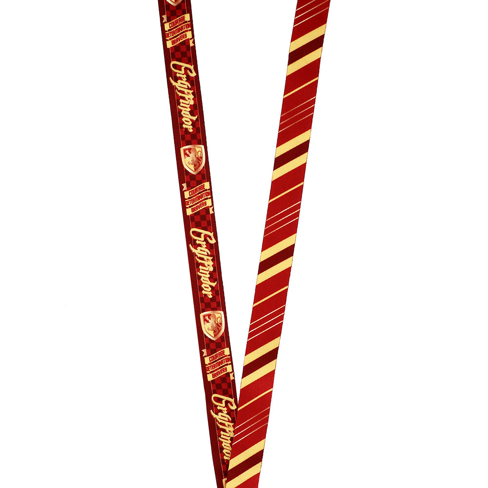 Gryffindor Characteristics Tie Inspired Sublimation Print Metal Enamel Charm OSFA