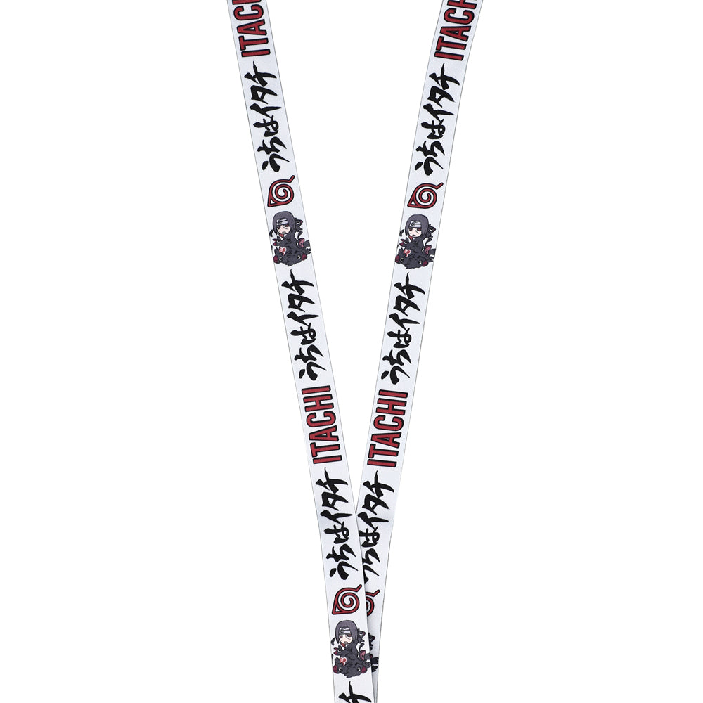 Itachi Uchiha Lanyard with Clear ID Sleeve and Keychain