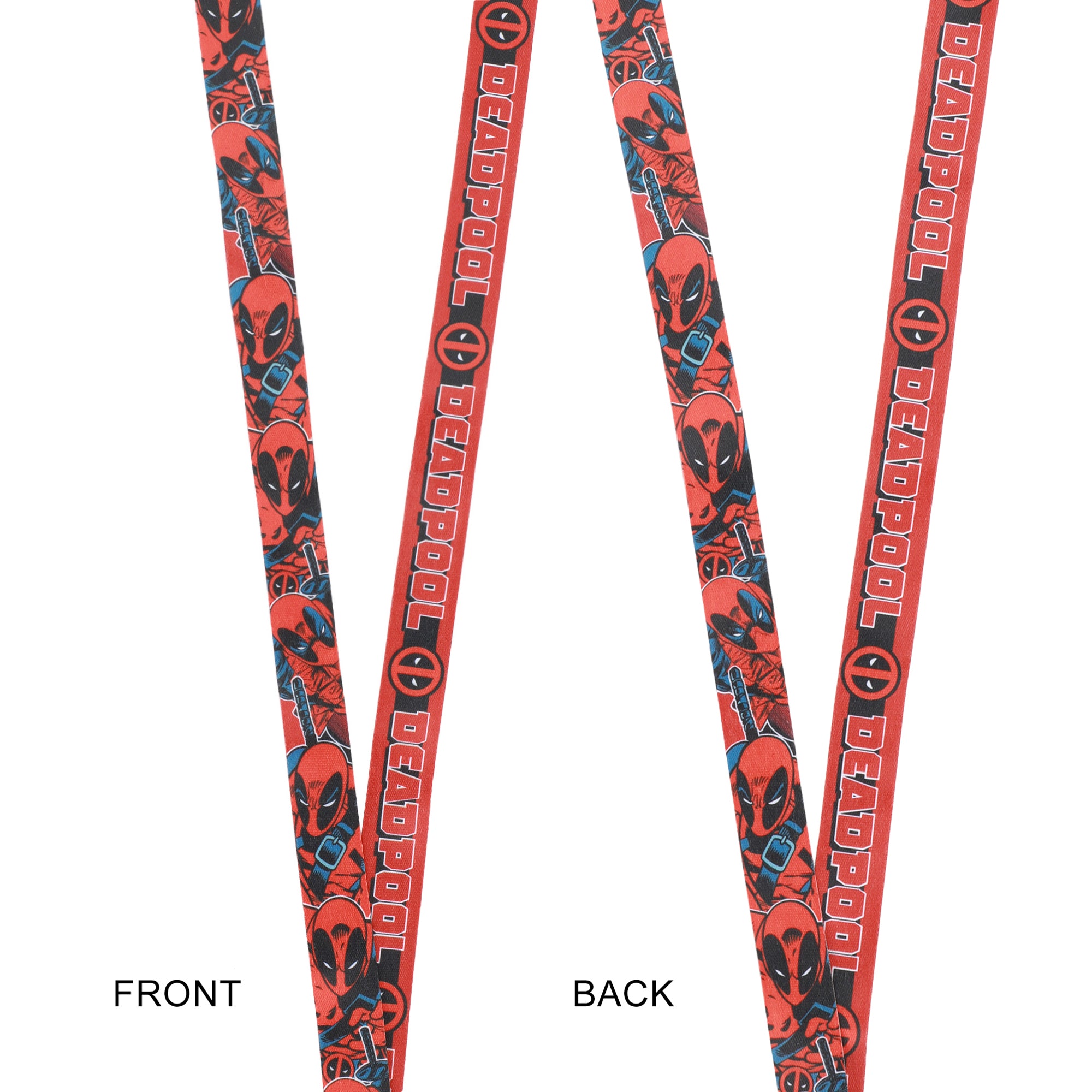 Deadpool Mask Logo 22" Lanyard With ID Sleeve
