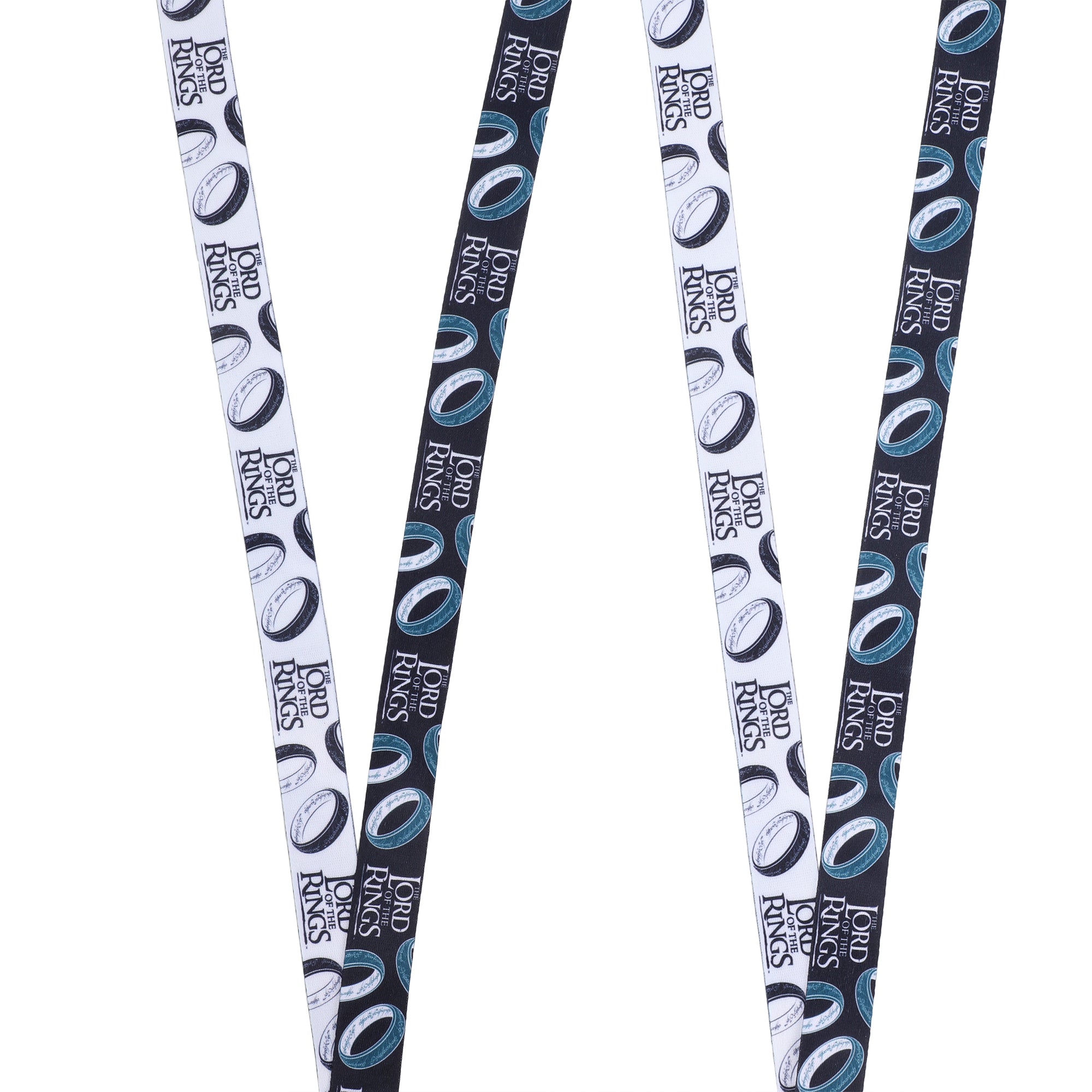 Lord Of The Rings The One Ring 22" Black & White Lanyard WIth ID Sleeve