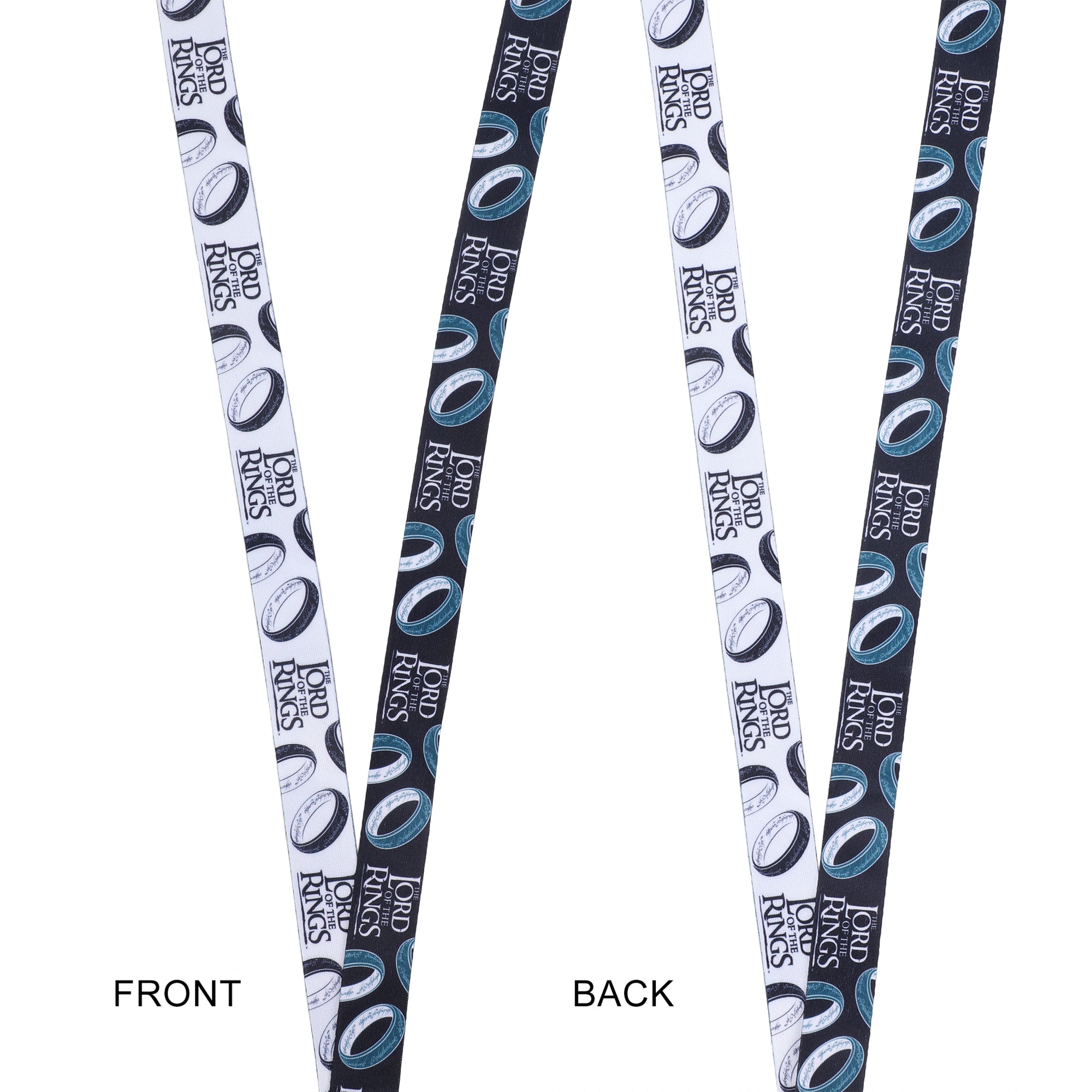 Lord Of The Rings The One Ring 22" Black & White Lanyard WIth ID Sleeve