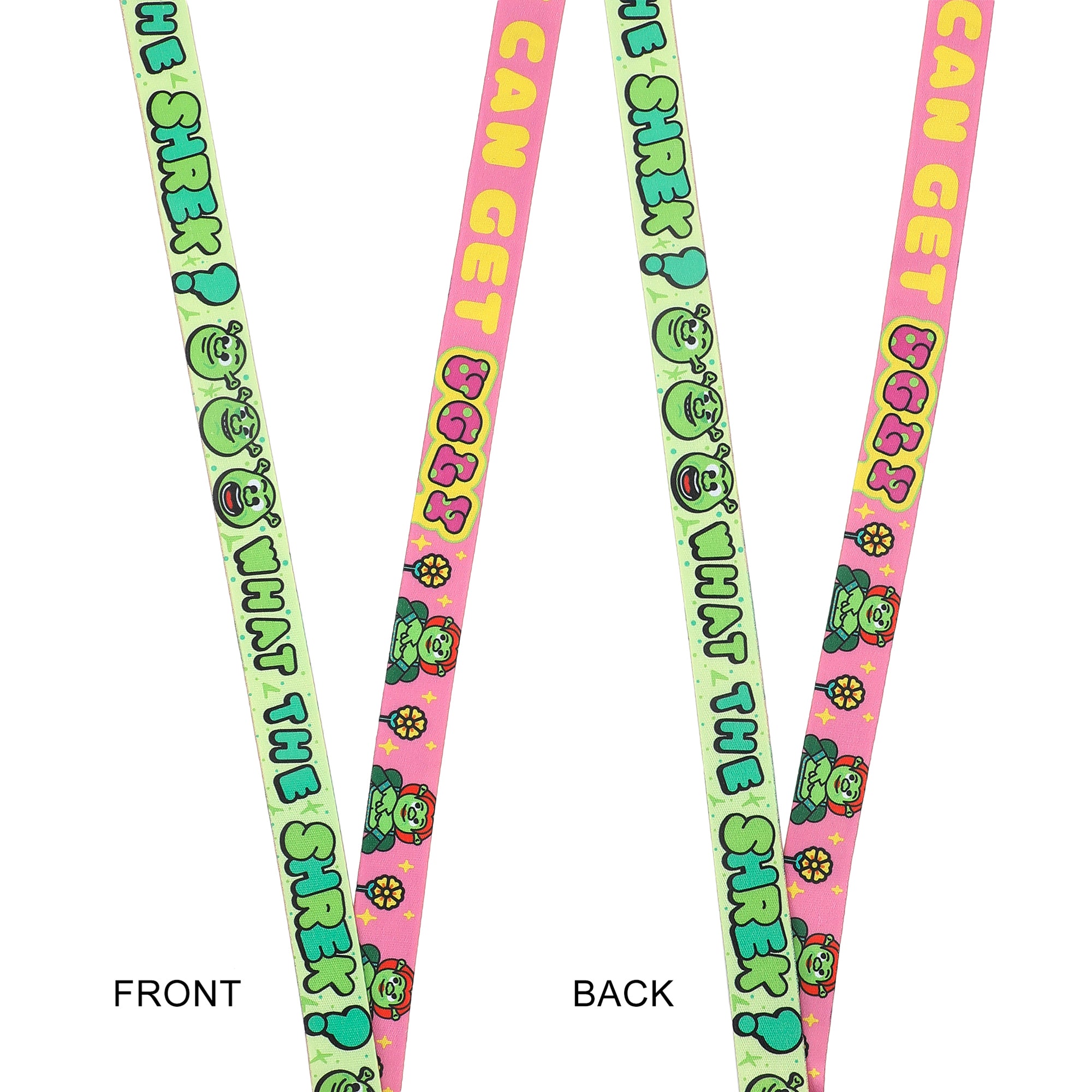 Shrek Franchise Love Can Get Ugly 22-inch Lanyard with Clear ID Sleeve and Rubber Charm