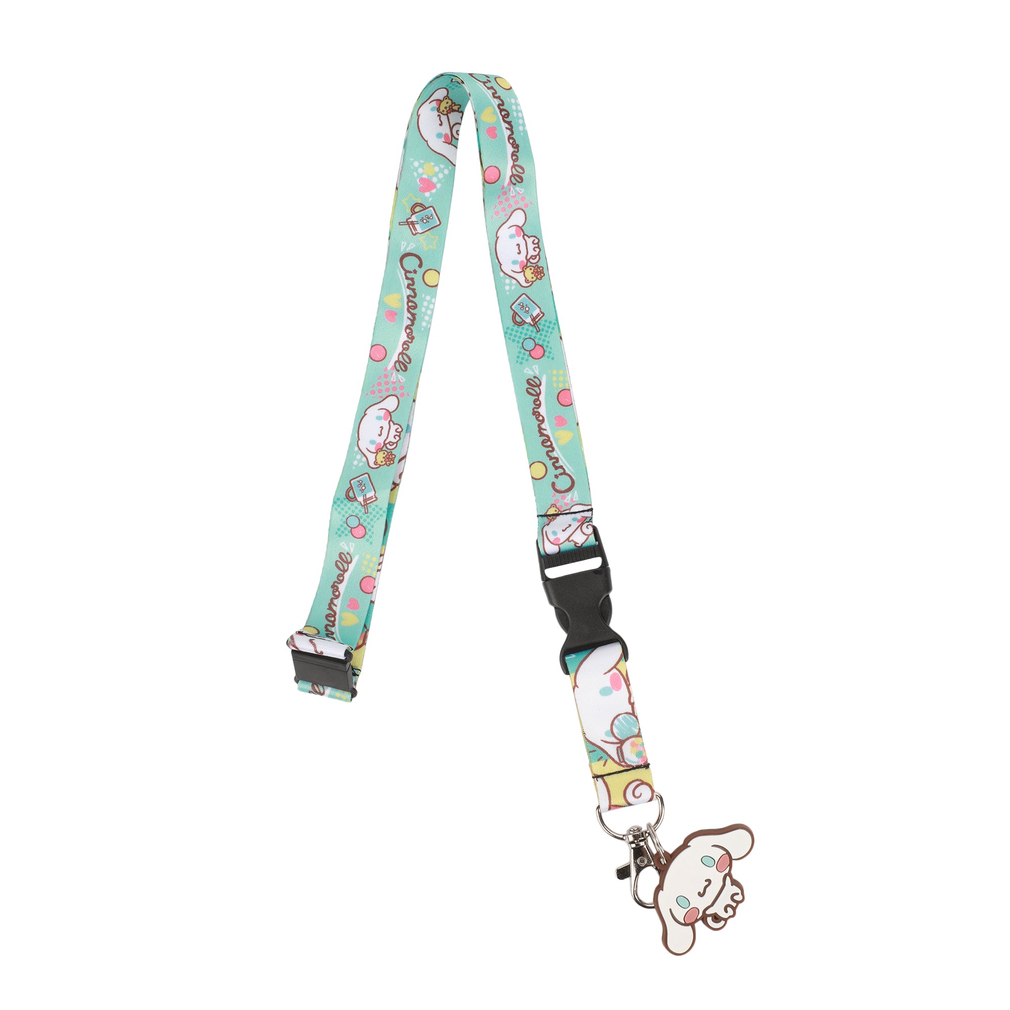 Cinnamaroll Snack Time Theme 22-inch Lanyard with Clear ID Sleeve and Rubber Charm
