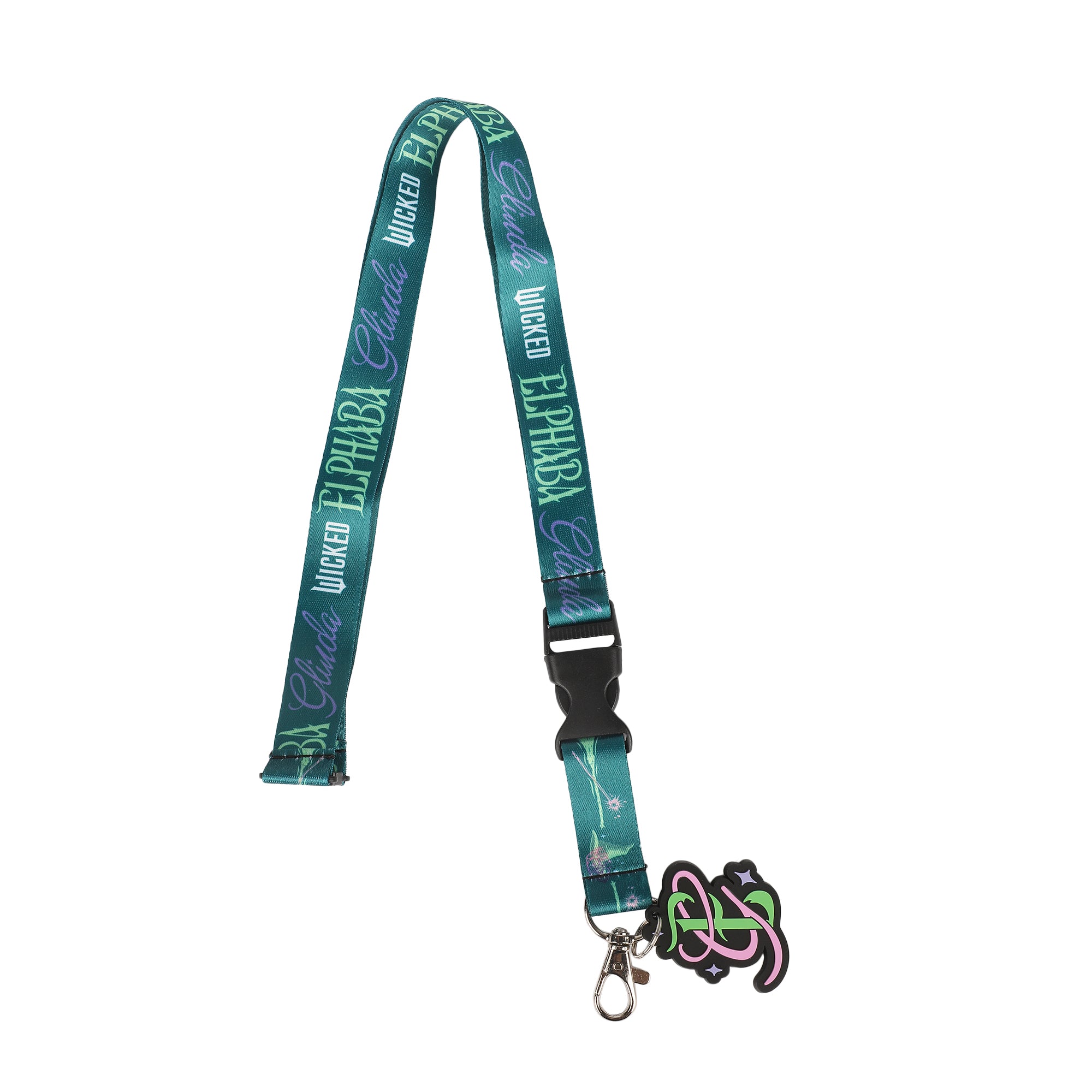 Wicked Elphaba and Glinda 22-inch Lanyard with Clear ID Sleeve and Rubber Charm