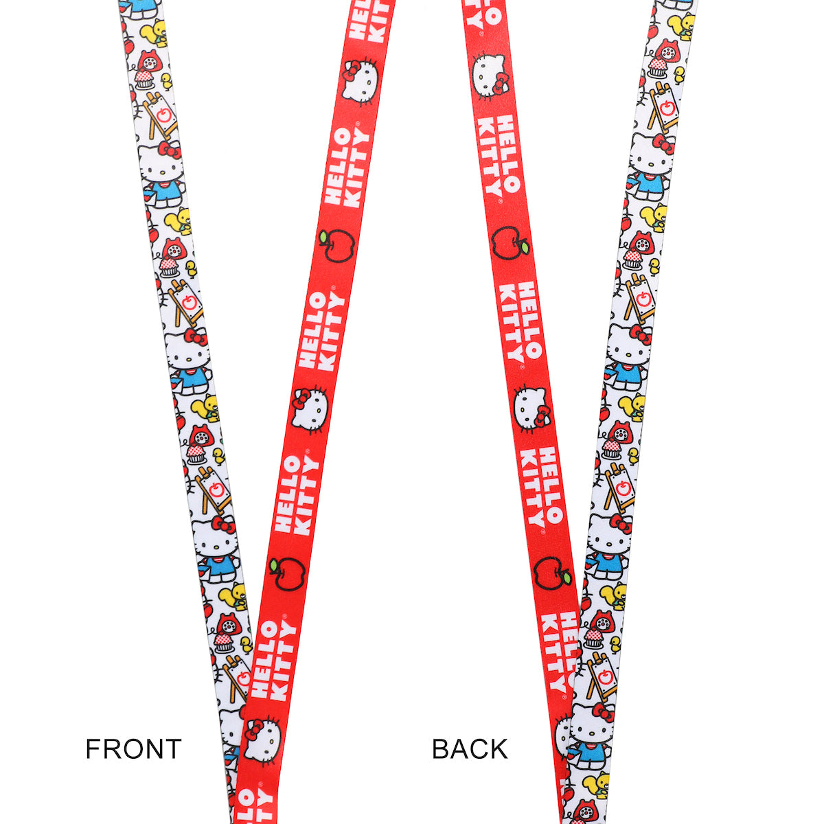 Hello Kitty Breakaway Rubber Charm and ID Sleeve Lanyard