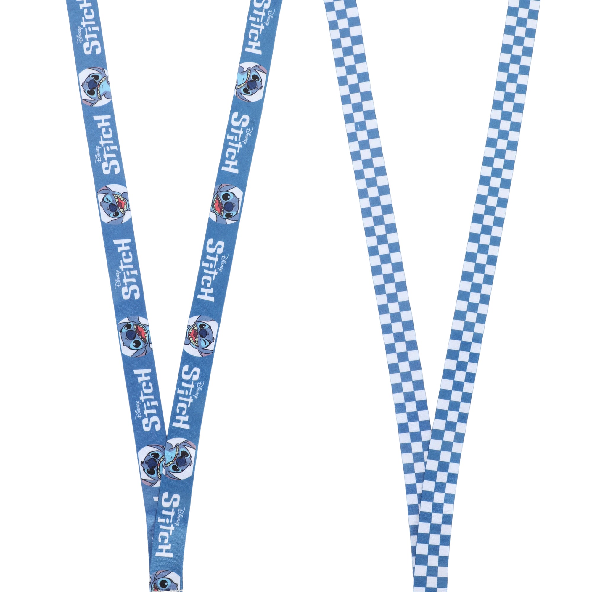 Stitch 22 Inch Blue & White Checkered Lanyard