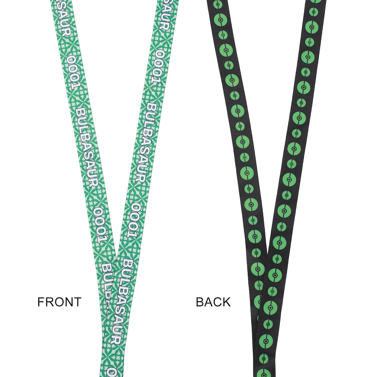 Pokemon Bulbasaur Green Kanto Region Lanyard With Rubber Charm And ID Sleeve