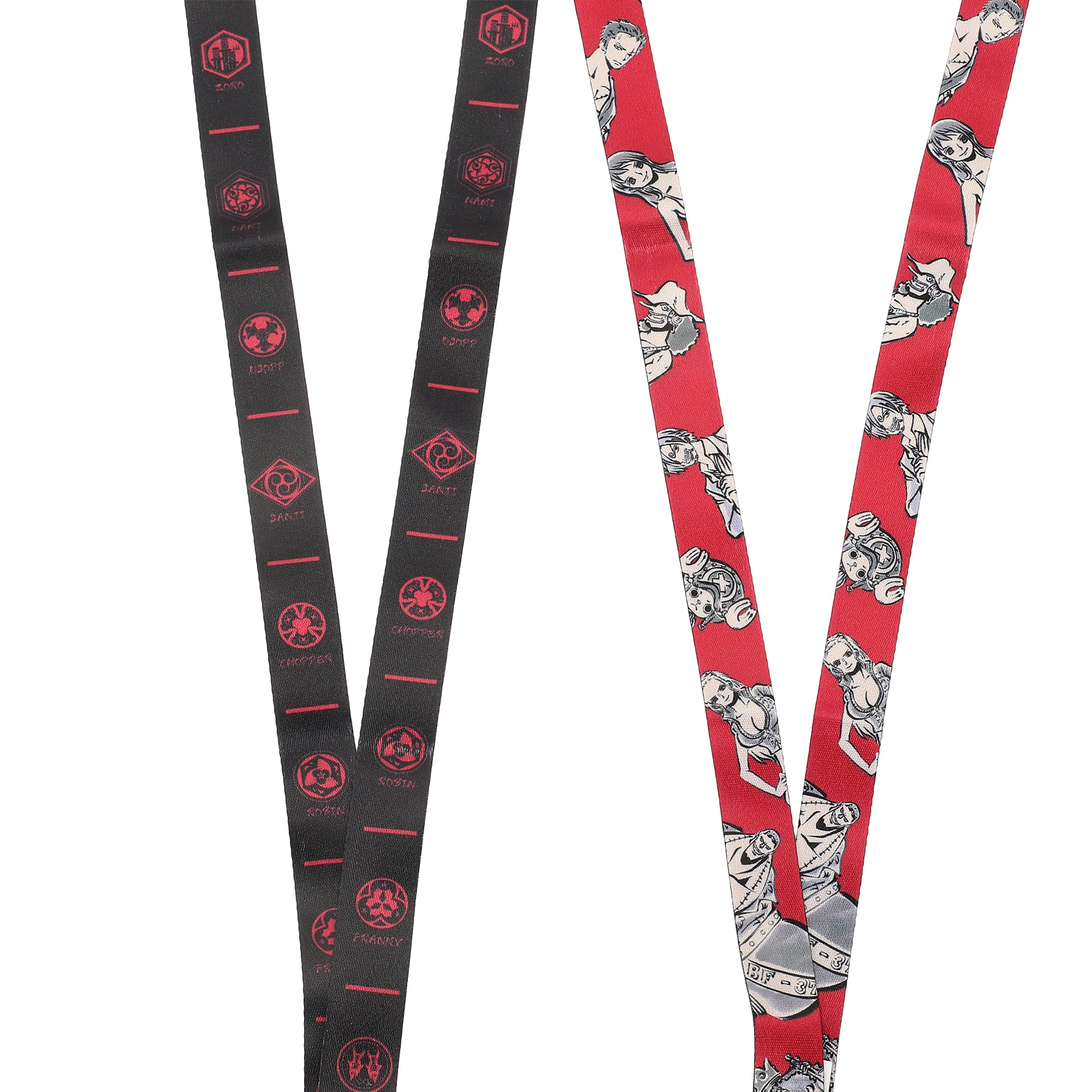 One Piece (Animated Series) Monkey D Luffy 22-inch Lanyard with Clear ID Sleeve and Rubber Charm