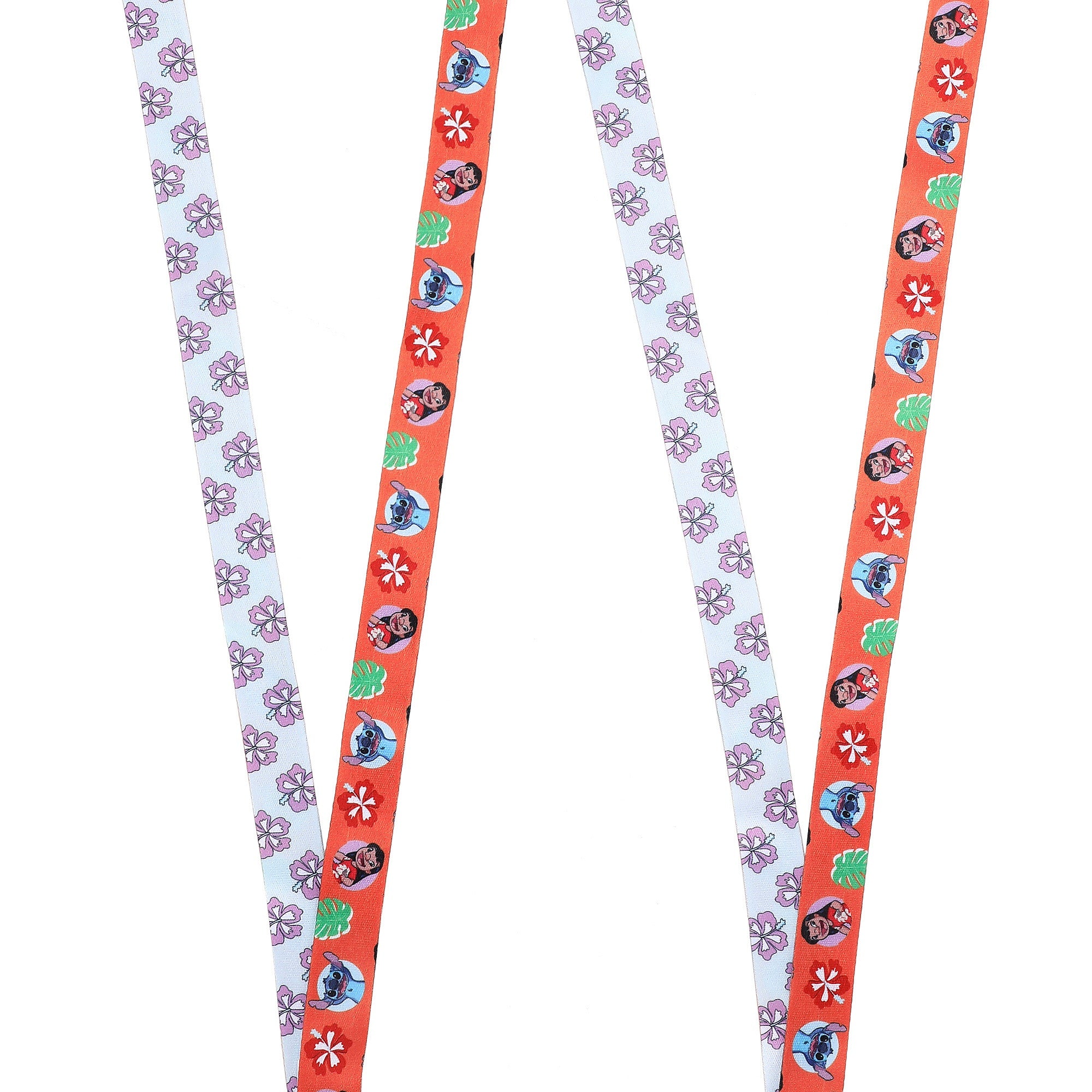 Lilo & Stitch Tropical AOP Lanyard With Hibiscus Charm