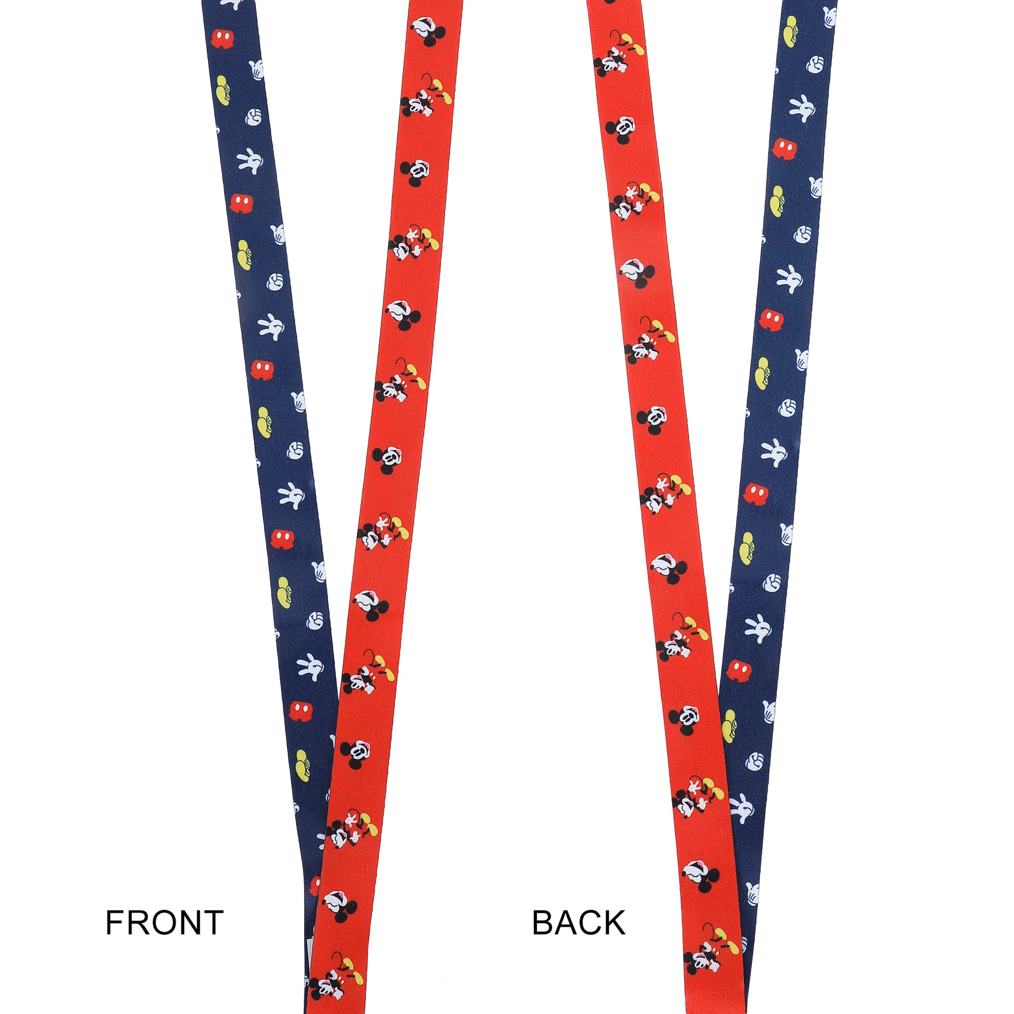 Mickey Mouse Classic 22-inch Lanyard with Clear ID Sleeve and Rubber Charm