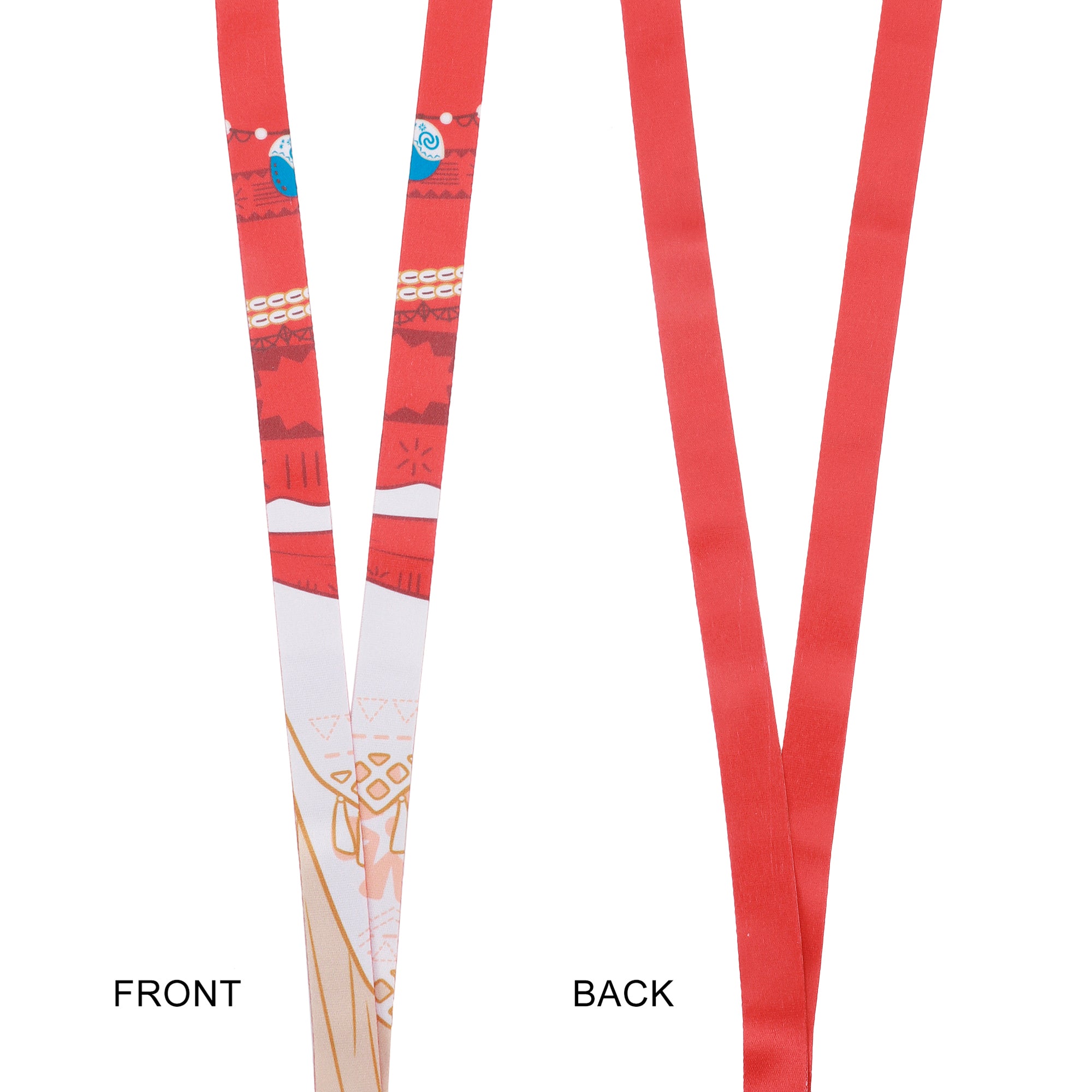 Moana Dress Up 22-inch Lanyard with Clear ID Sleeve and Rubber Charm