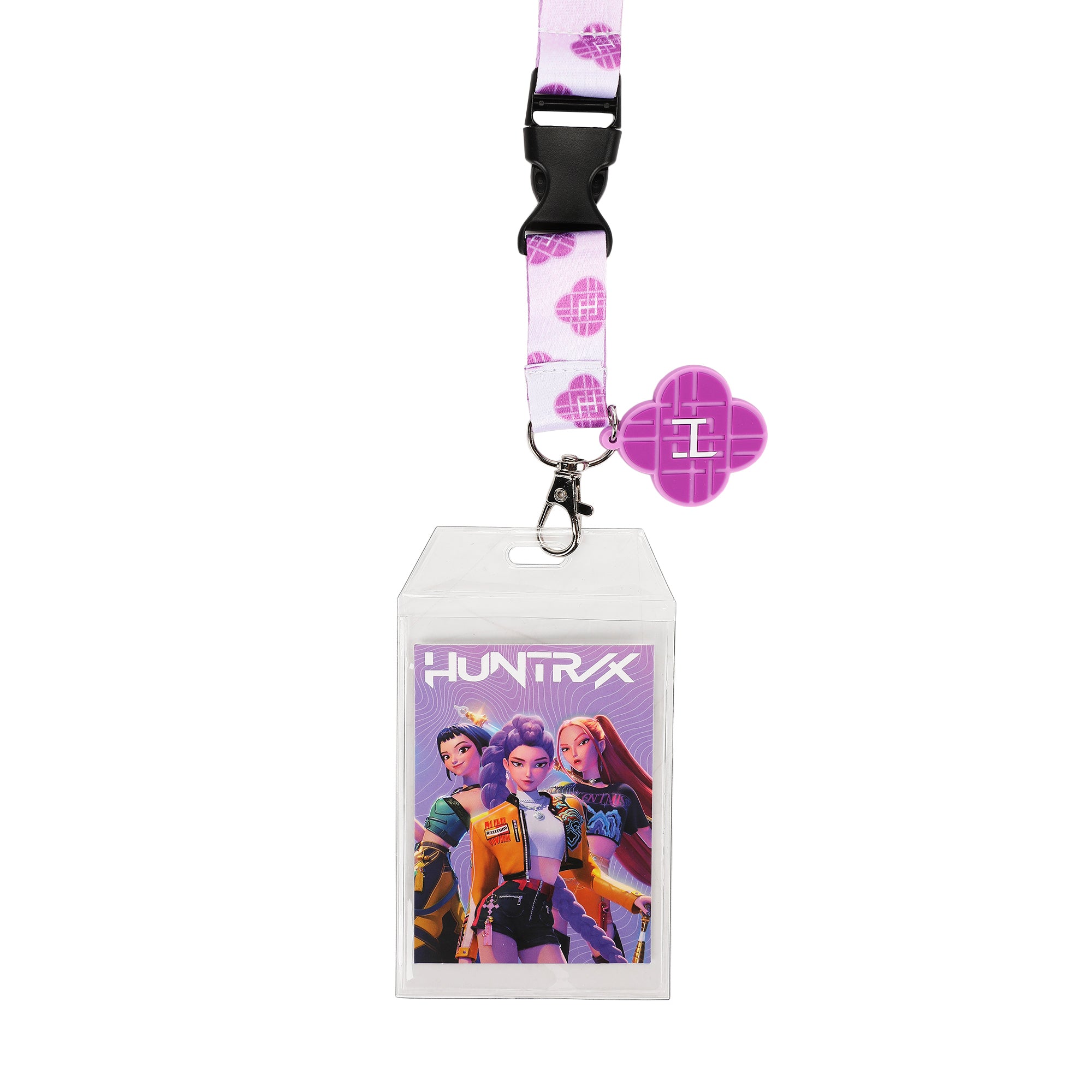 Kpop Demon Hunters Huntr/x 22-inch Lanyard with Clear ID Sleeve and Rubber Charm
