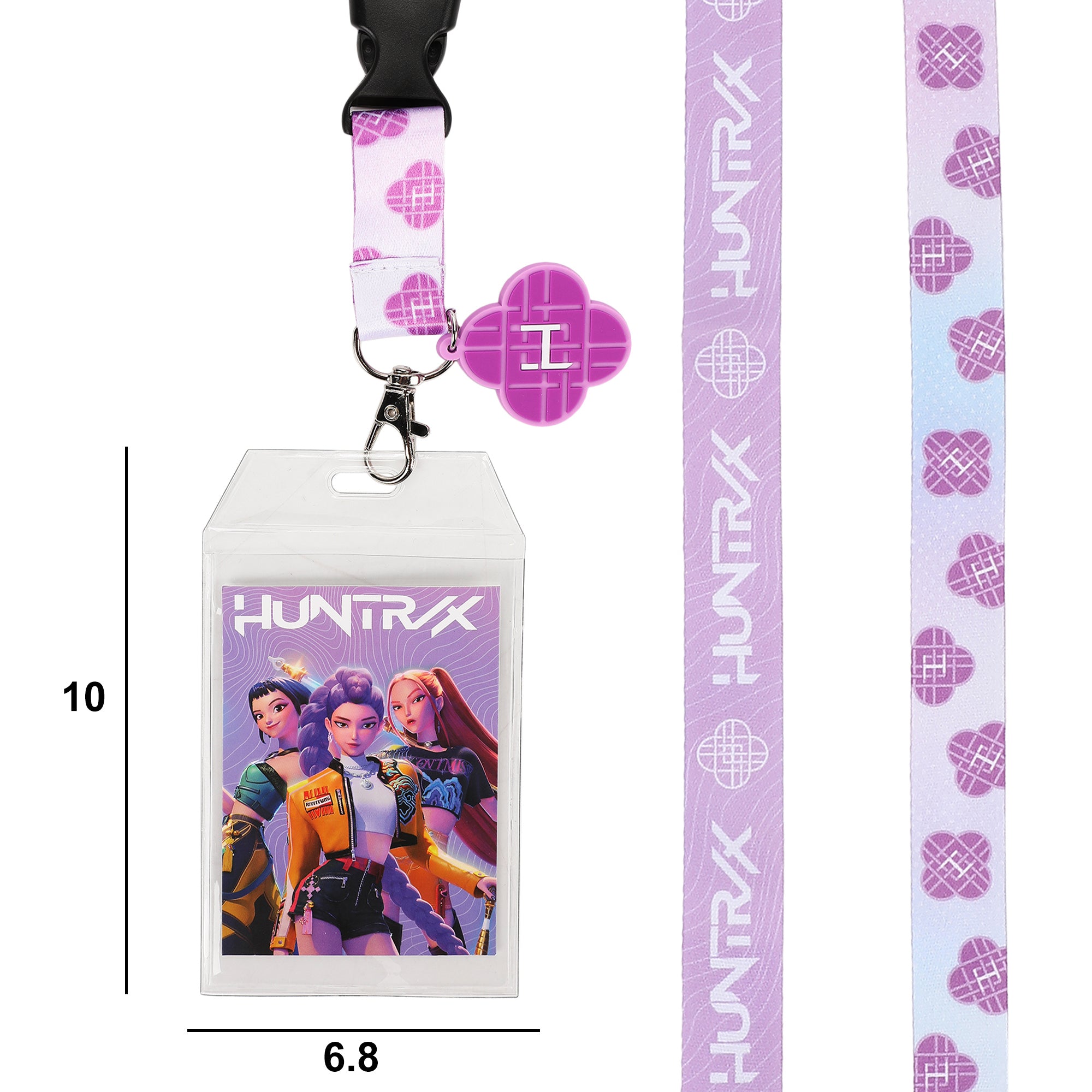Kpop Demon Hunters Huntr/x 22-inch Lanyard with Clear ID Sleeve and Rubber Charm