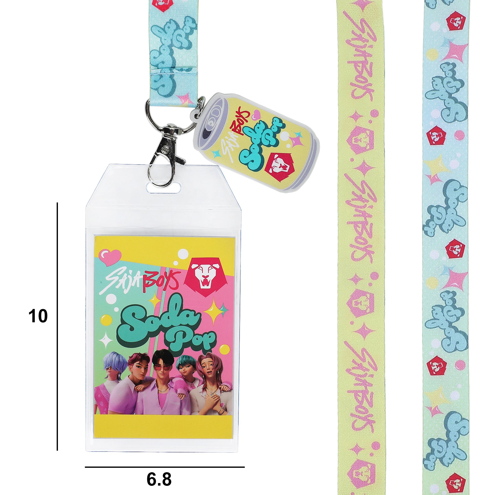 Kpop Demon Hunters Saja Boys 22-inch Lanyard with Clear ID Sleeve and Rubber Charm