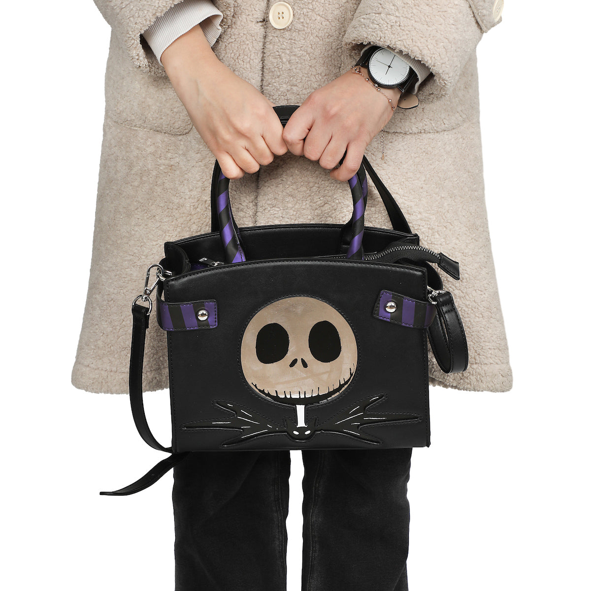 Nightmare Before Christmas Jack Skellington Movie Character Black Purse