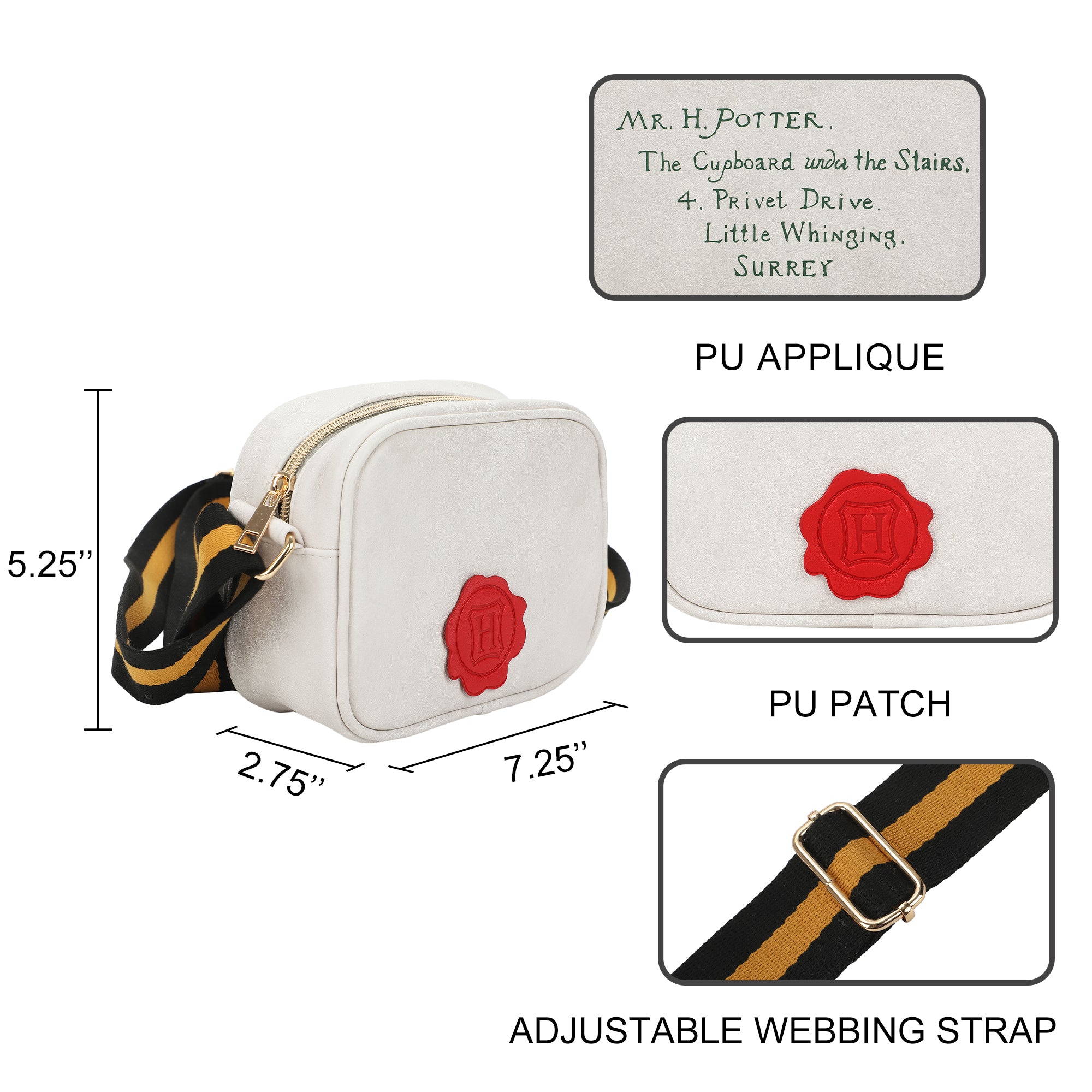 Harry Potter Hogwarts Letter 7.25" Women's Crossbody Bag