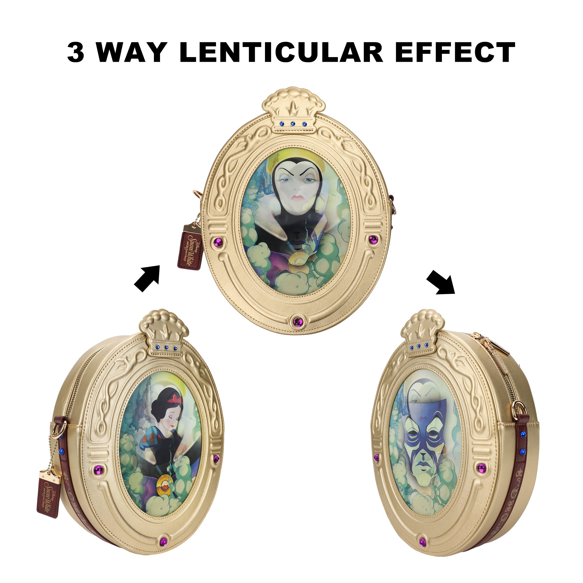 Disney's Snow White Magic Mirror 3D Crossbody Novelty Bag