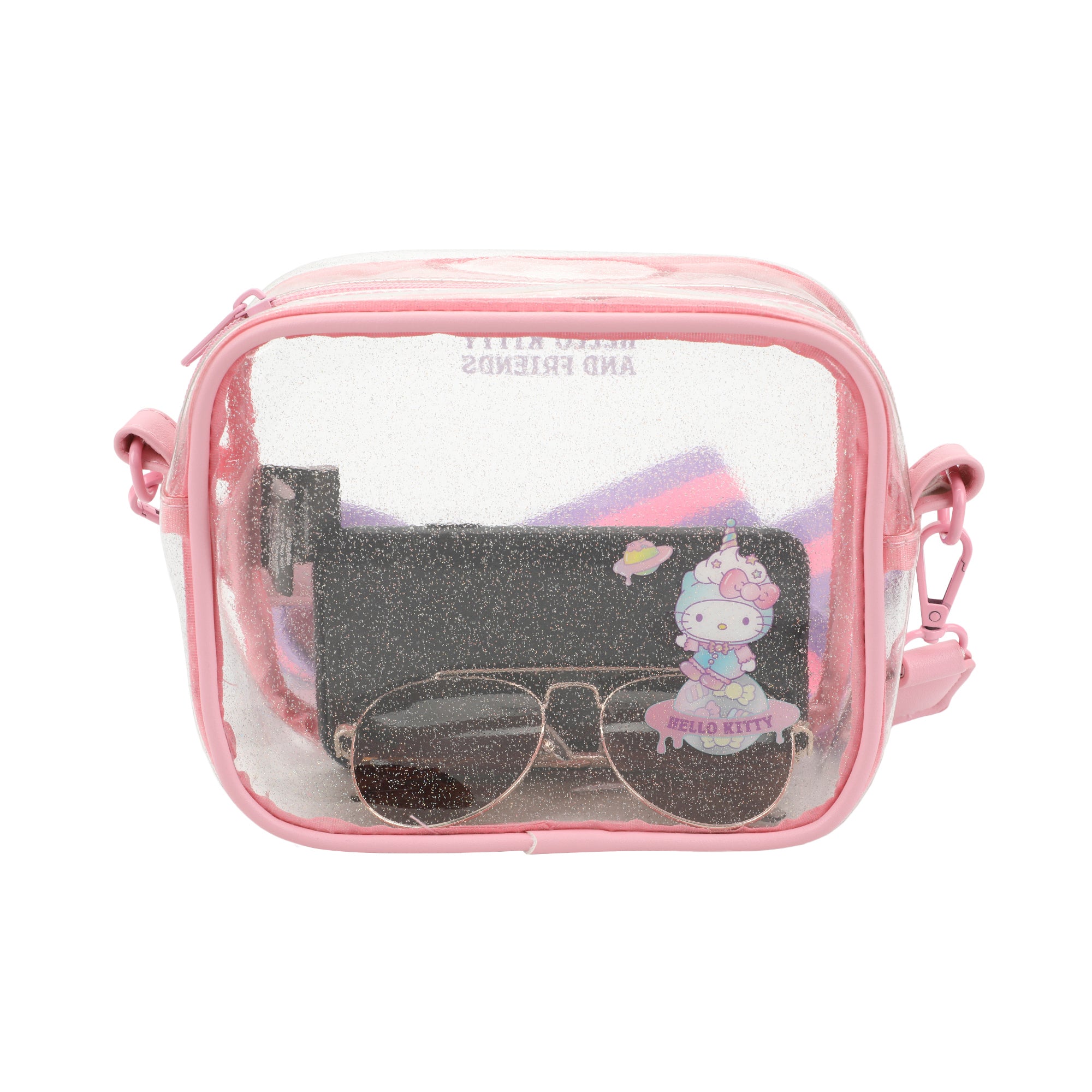 Hello Kitty & Friends My Melody & Kuromi 7 inch Clear Crossbody Stadium  Bag