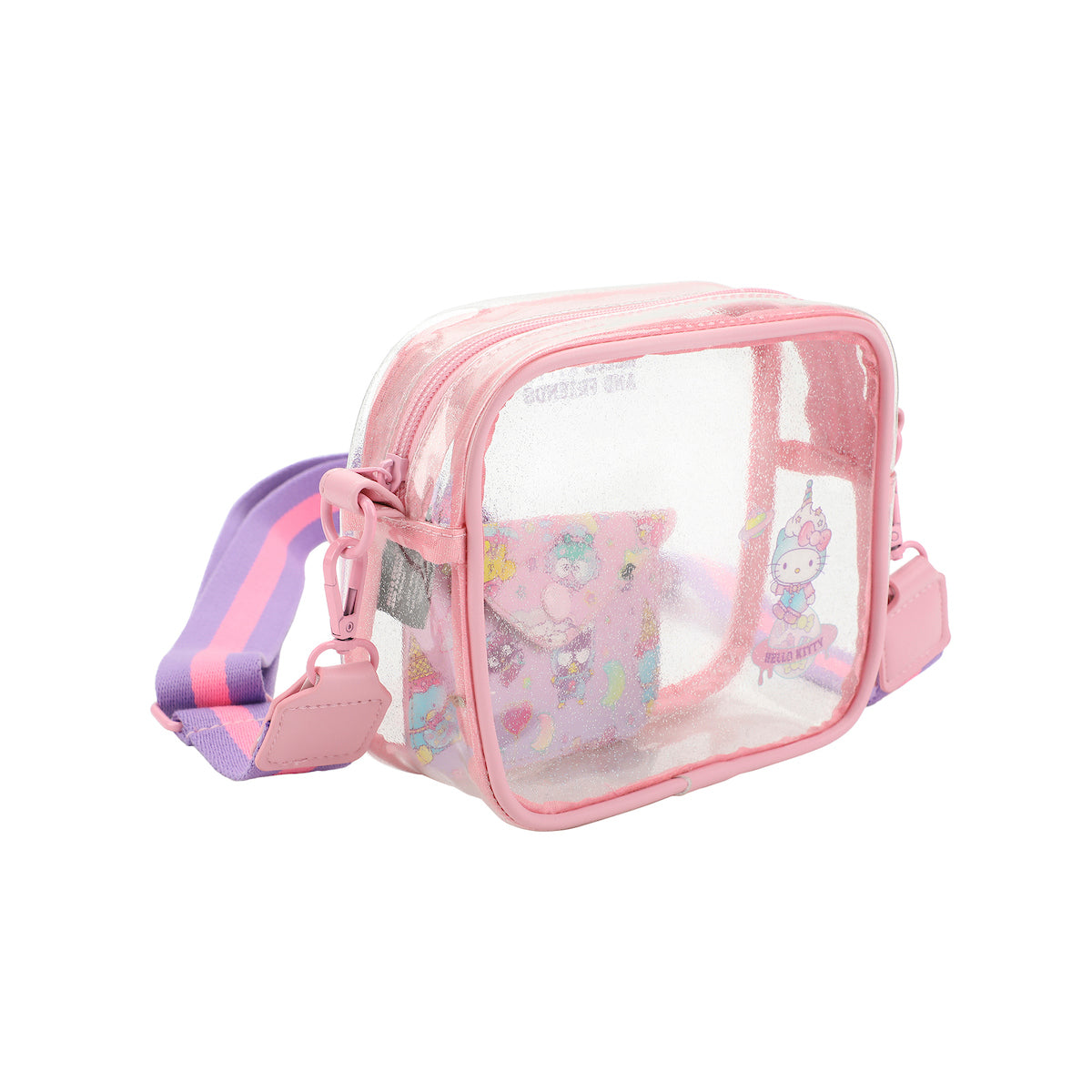 Hello Kitty & Friends My Melody & Kuromi 7 inch Clear Crossbody Stadium  Bag