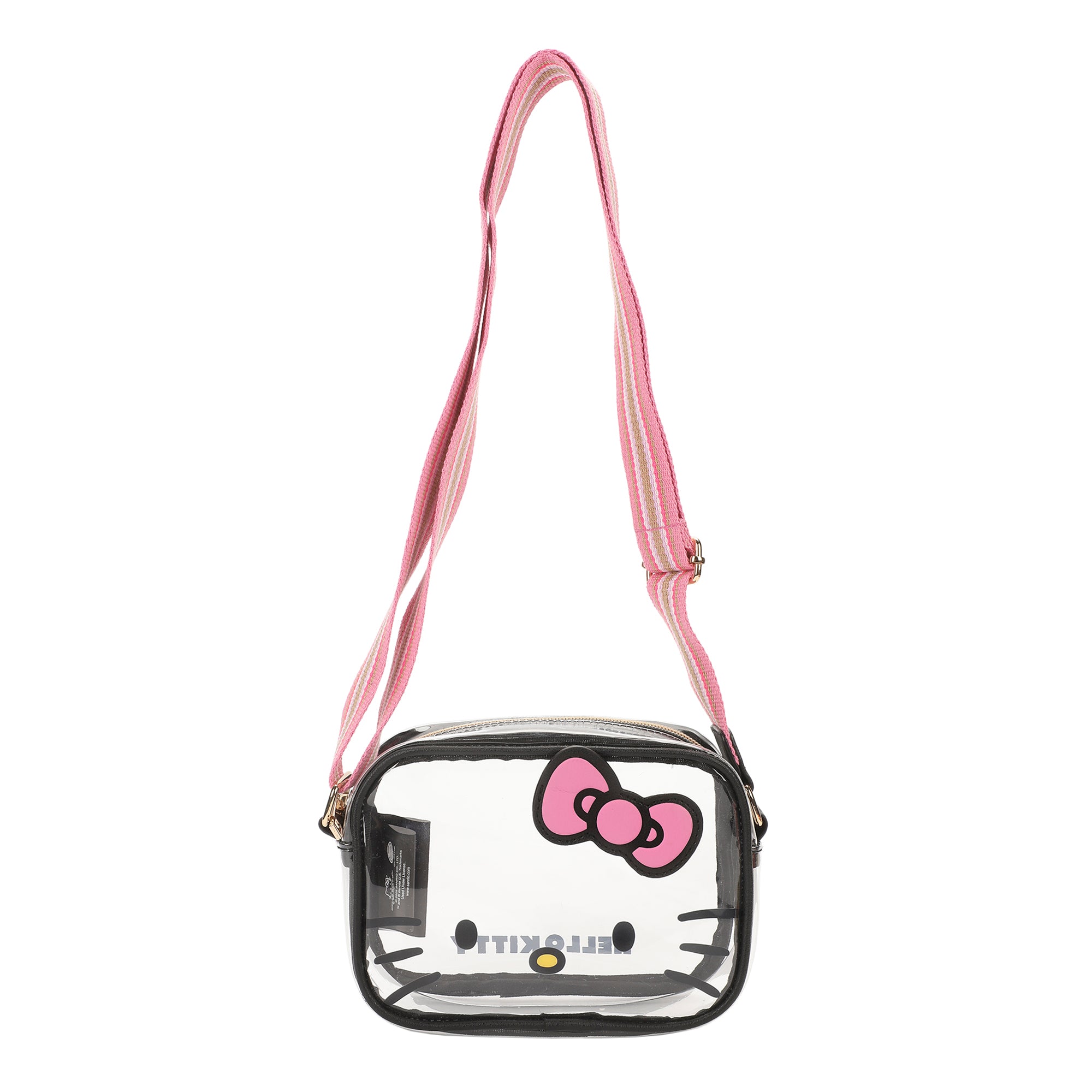 hello kitty 3d bow backpack Sanrio Hello Kitty Clear Crossbody Bag with 3D Bow and Adjustable Stra – Bioworld
