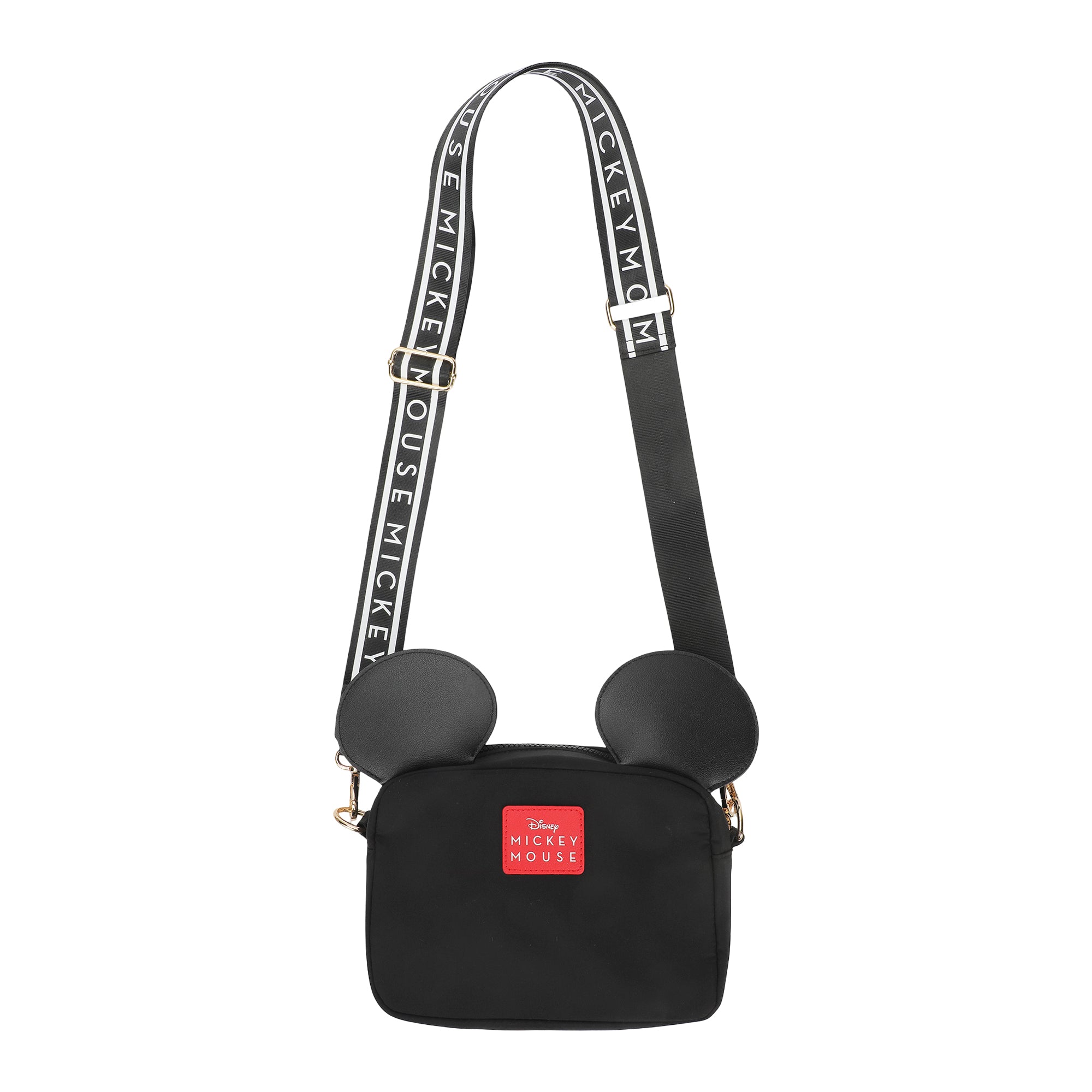 Disney Mickey Mouse Ears & Shorts Black 7" Crossbody Bag