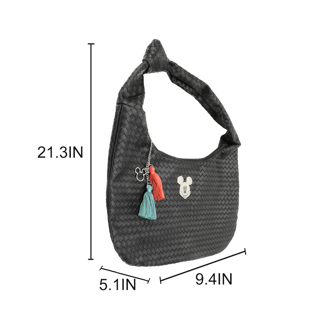 Disney Mickey Mouse Metal Badge16" Womens Handbag