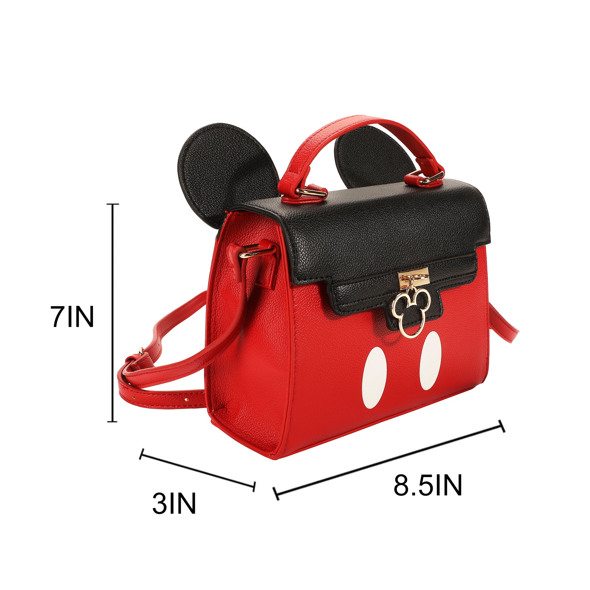 Mickey Mouse Mickey Pants Puff Head Metal Women's Handbag