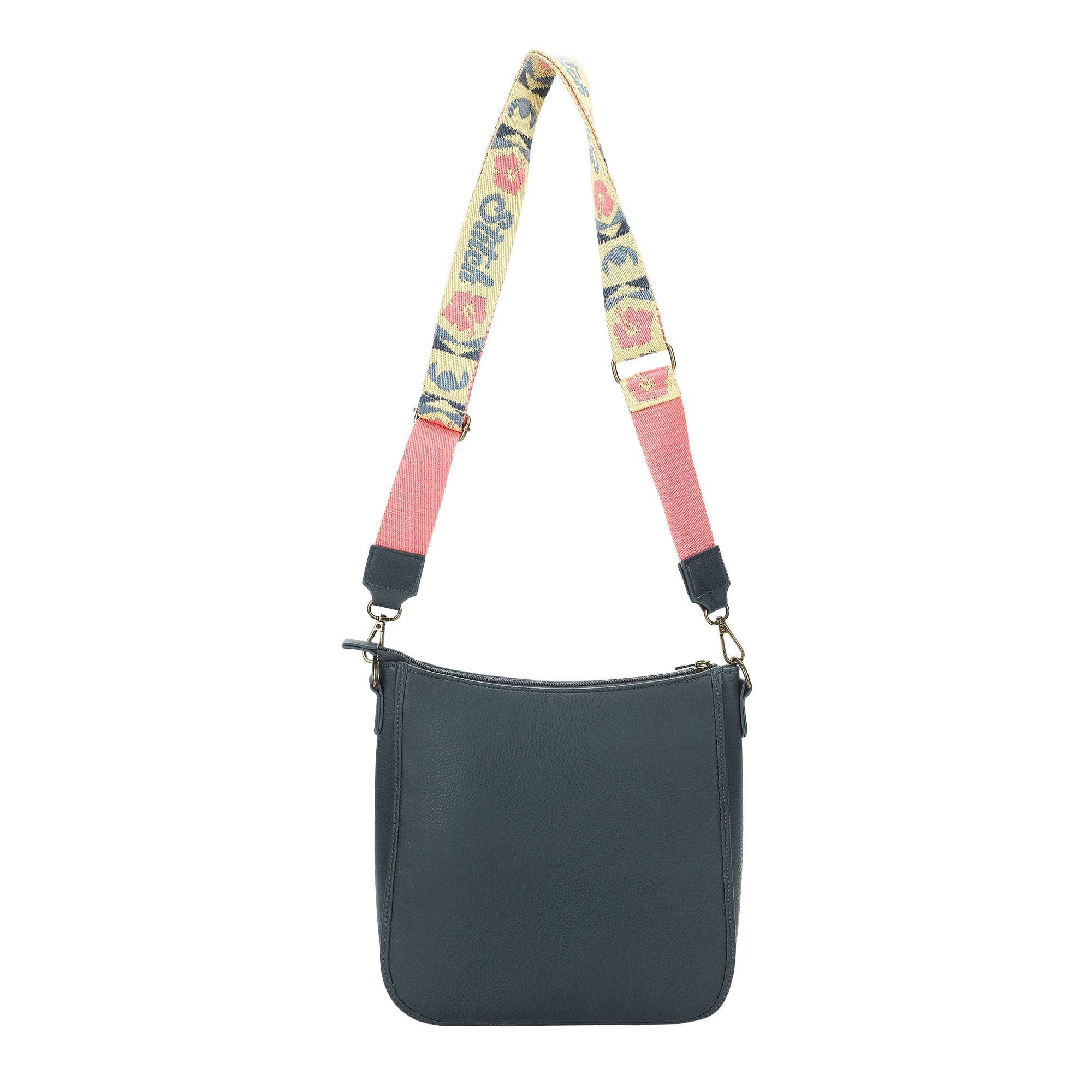 Lilo & Stitch Stitch Badge 9.75" Women's Blue Crossbody Bag