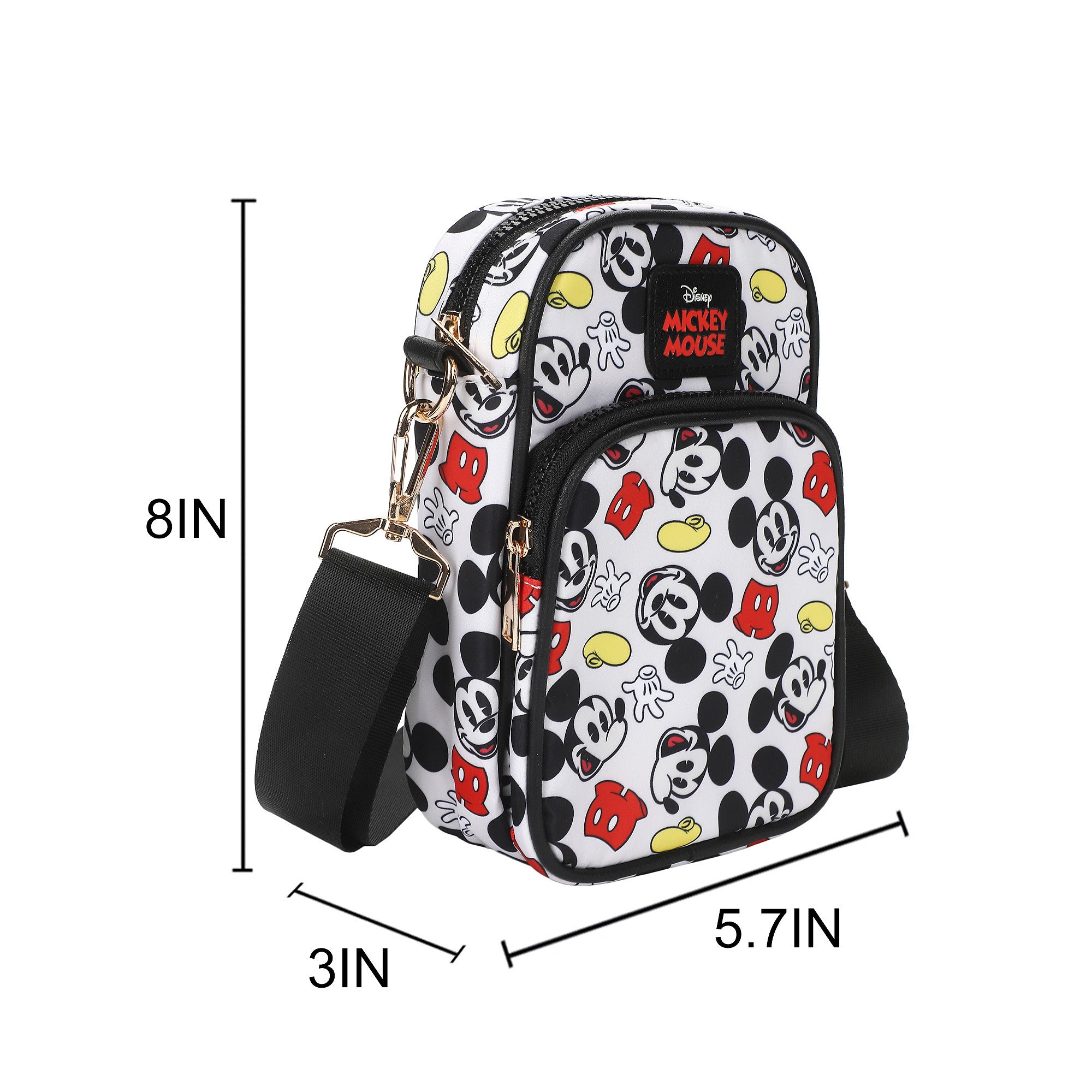Mickey Mouse Classic Messenger 8" Handbag with Front Pocket