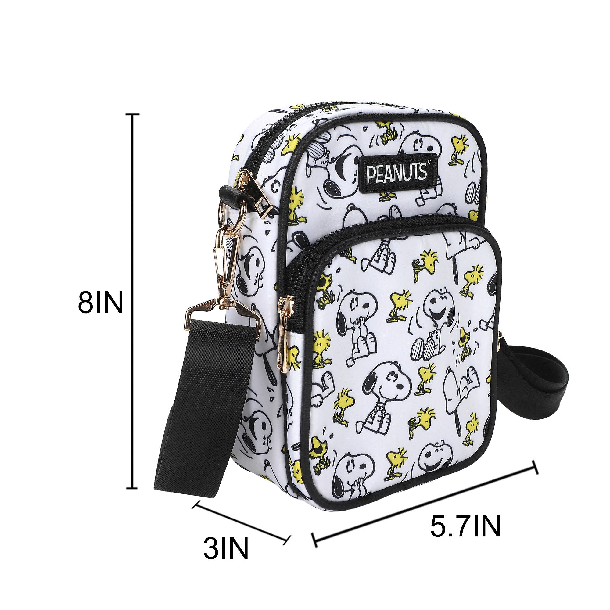 Peanuts Classic Snoopy Messenger 8" Handbag with Front Pocket