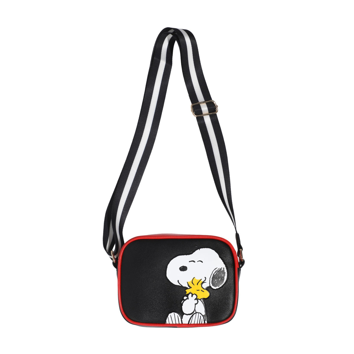 Peanuts Snoopy Woodstock Black PU Handbag for Women