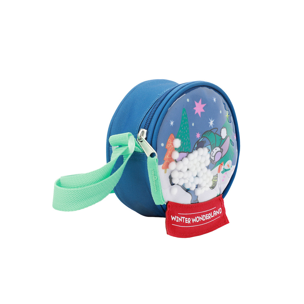 Disney's Stitch Snowglobe Winter Wonderland 5.5" Crossbody Bag