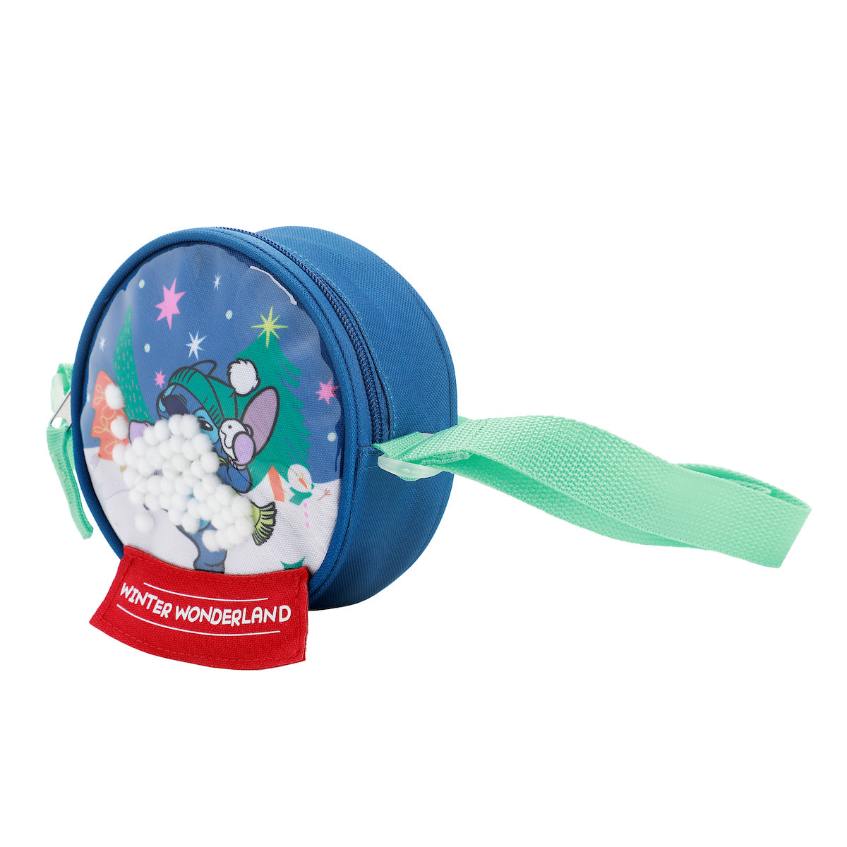 Disney's Stitch Snowglobe Winter Wonderland 5.5" Crossbody Bag