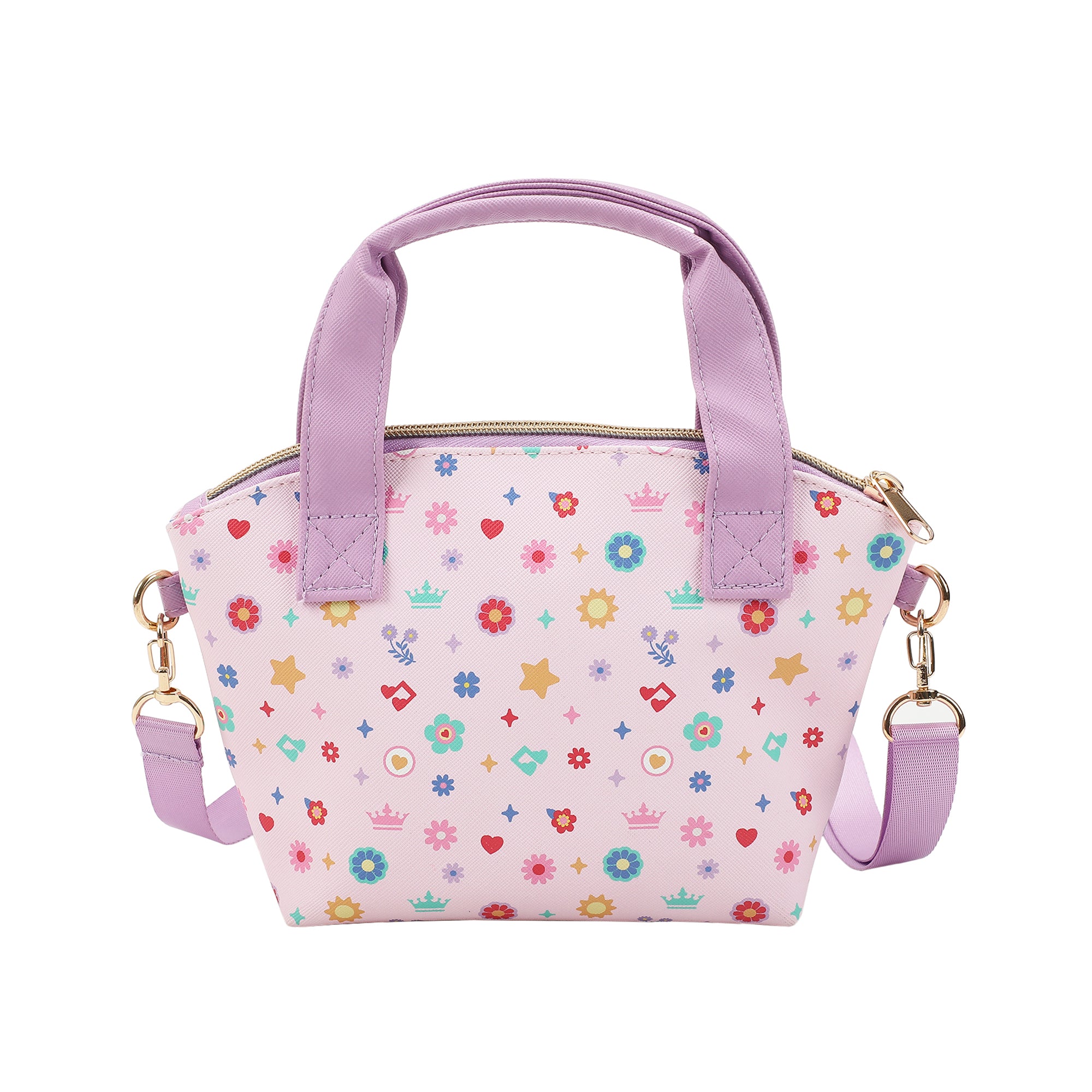 Disney Princess Character Heart Pink 9.25" Mini PU Handbag