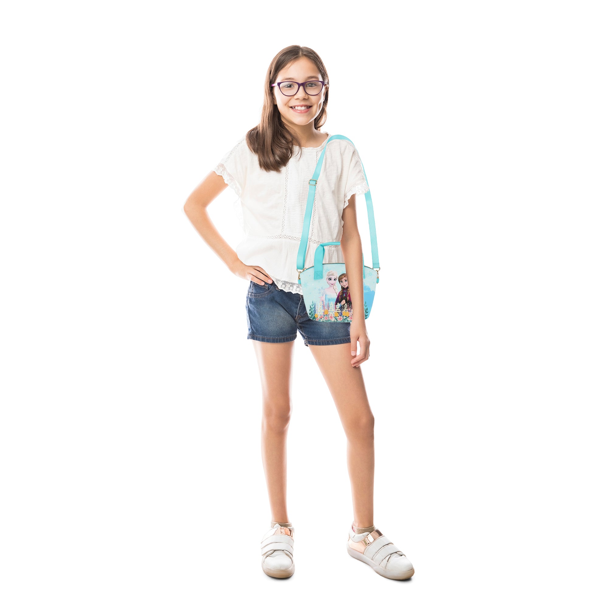 Disney Frozen Summer & Winter Blue 9.25" Mini PU Handbag